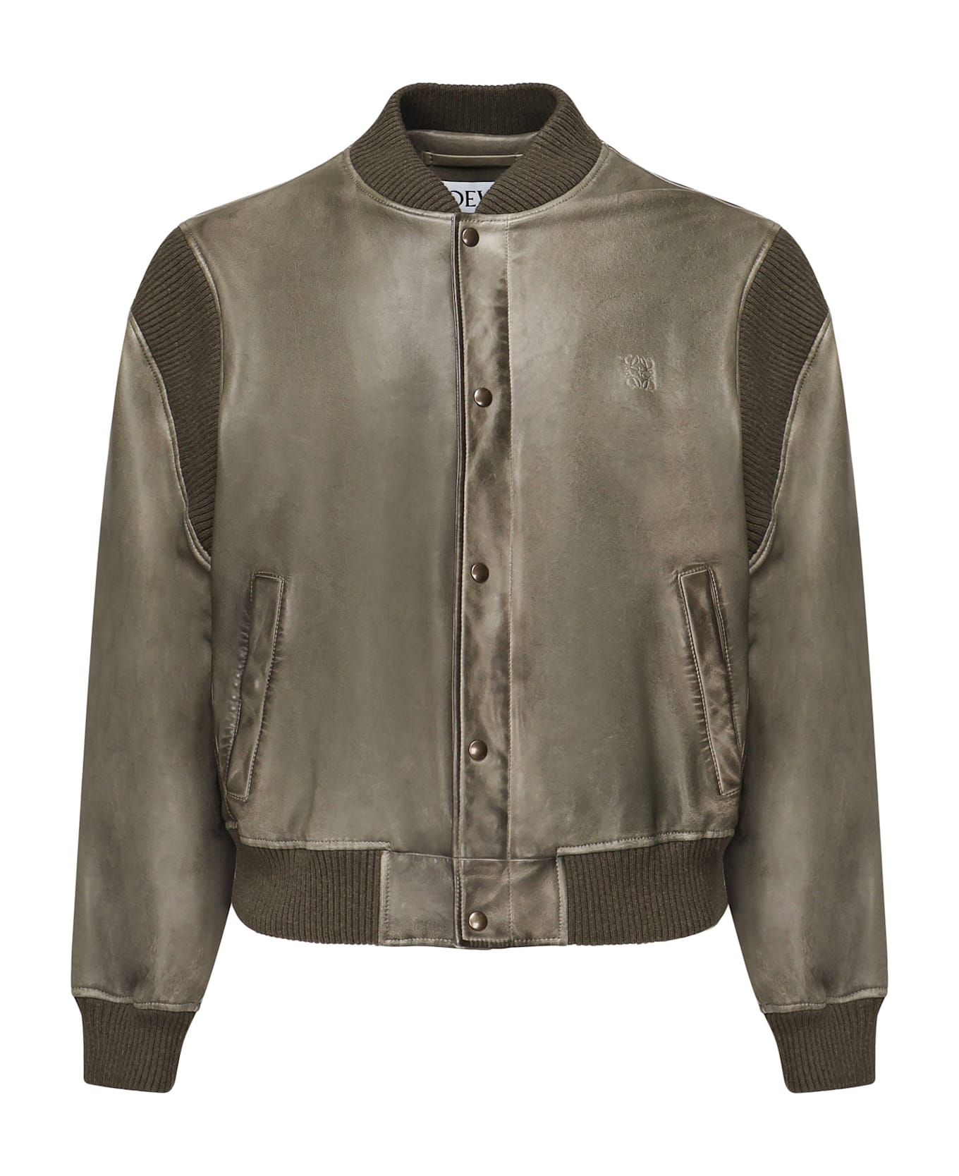Loewe Bomber Jacket Lambskin Nappa - Khaki green