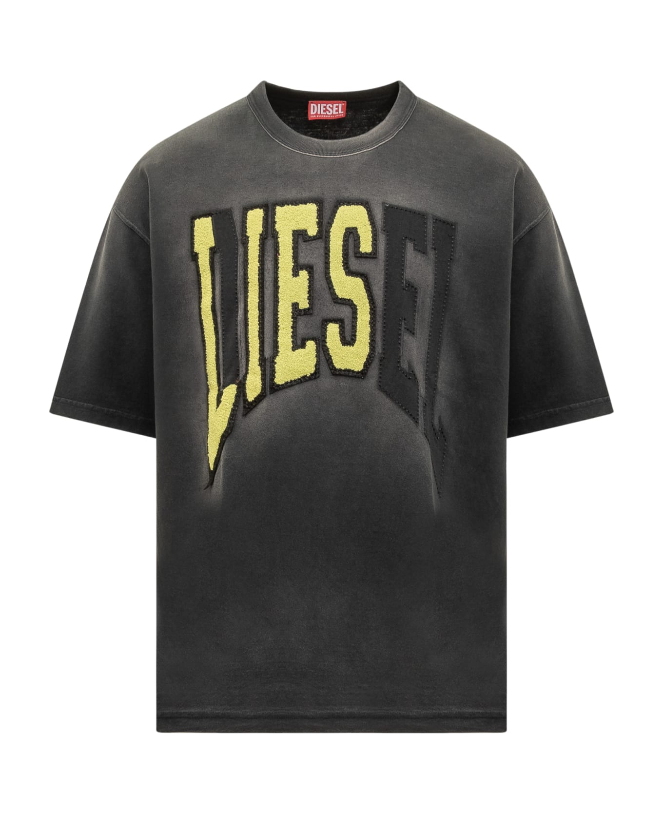 Diesel T-shirt With Shaded Effect And Logo - Xx Black