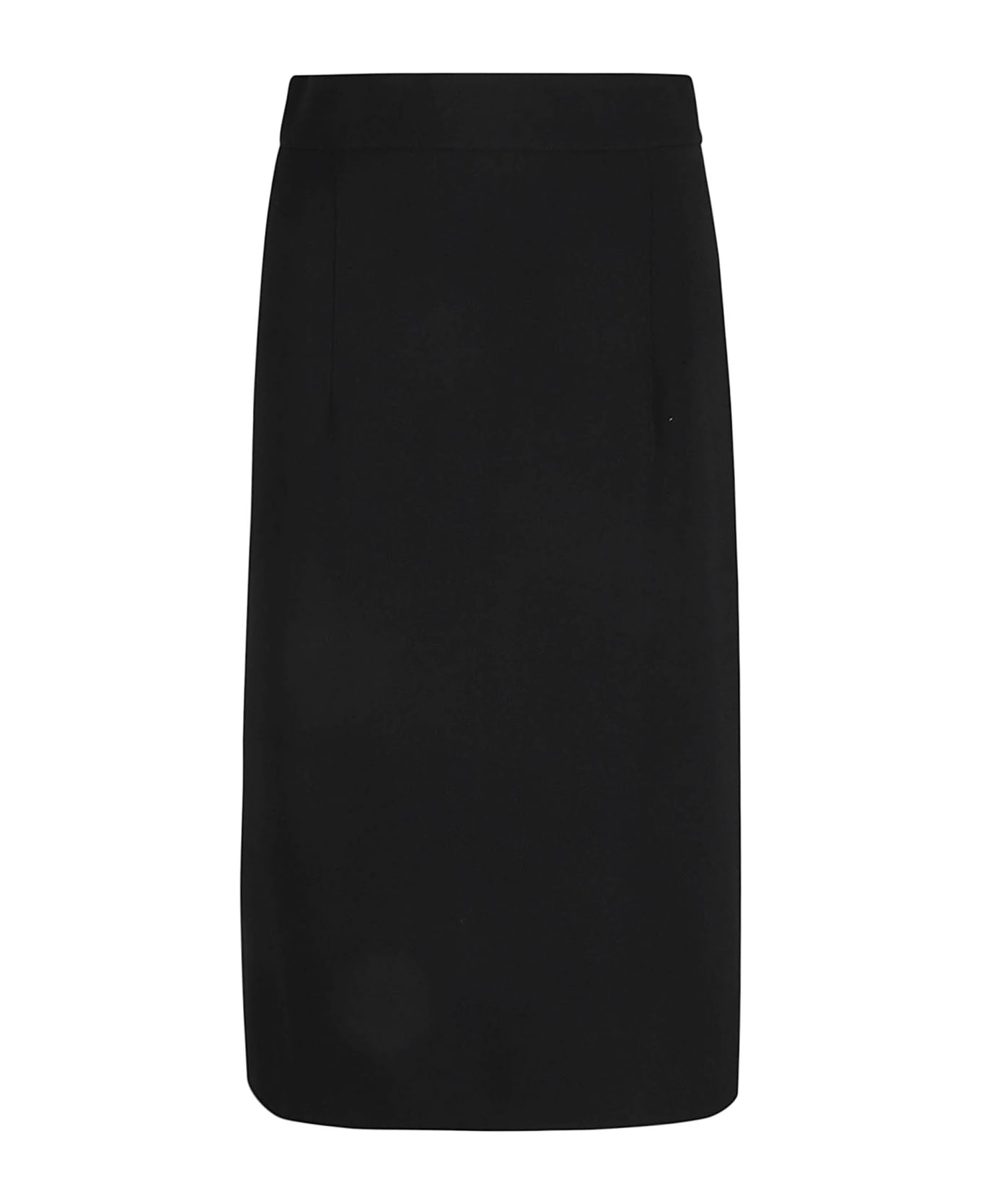 Moschino Asymmetric Plain Skirt - BLACK