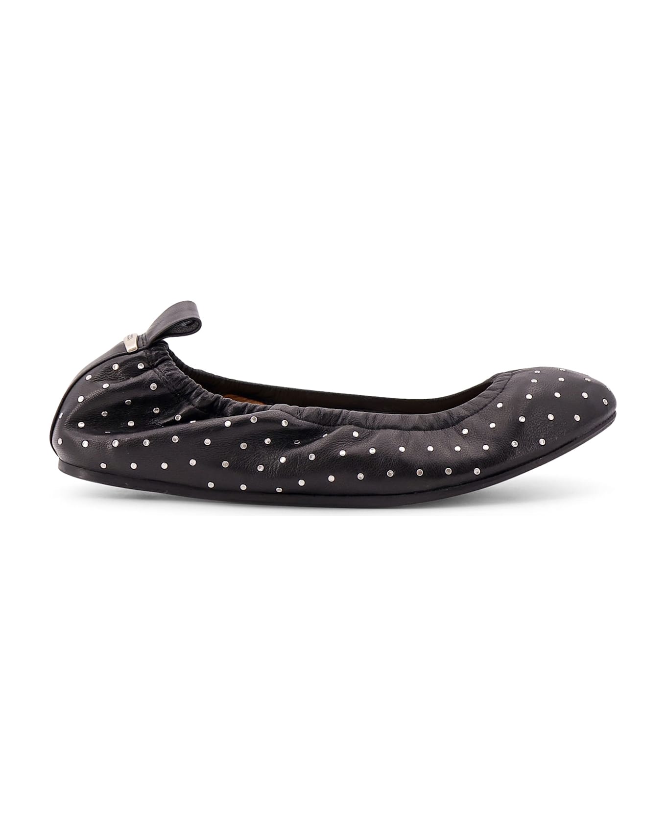 Isabel Marant Leather Ballerinas With Stud Detail - Black