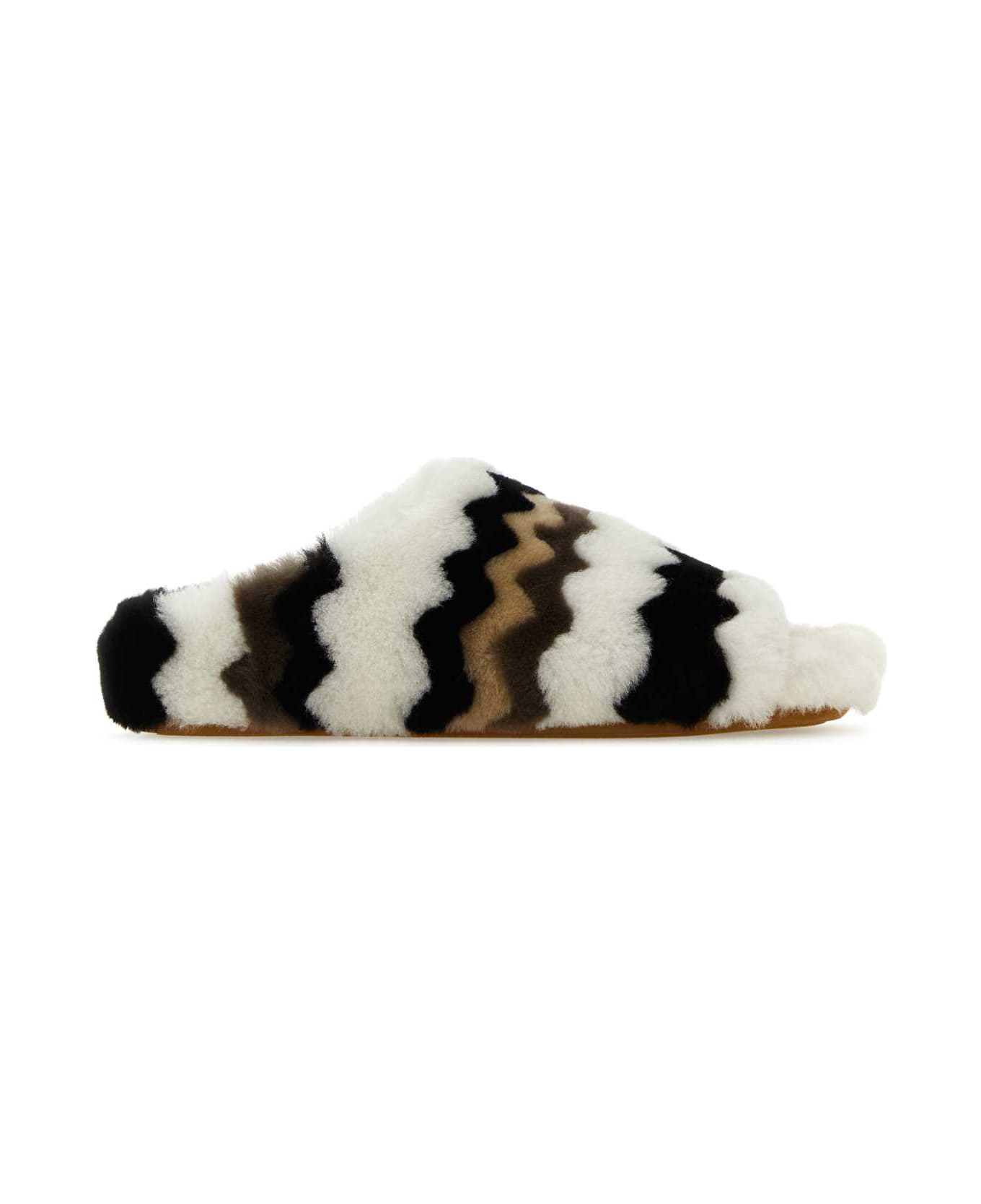 Chloé Eco Fur Slippers - MULTICOLORBROWN1