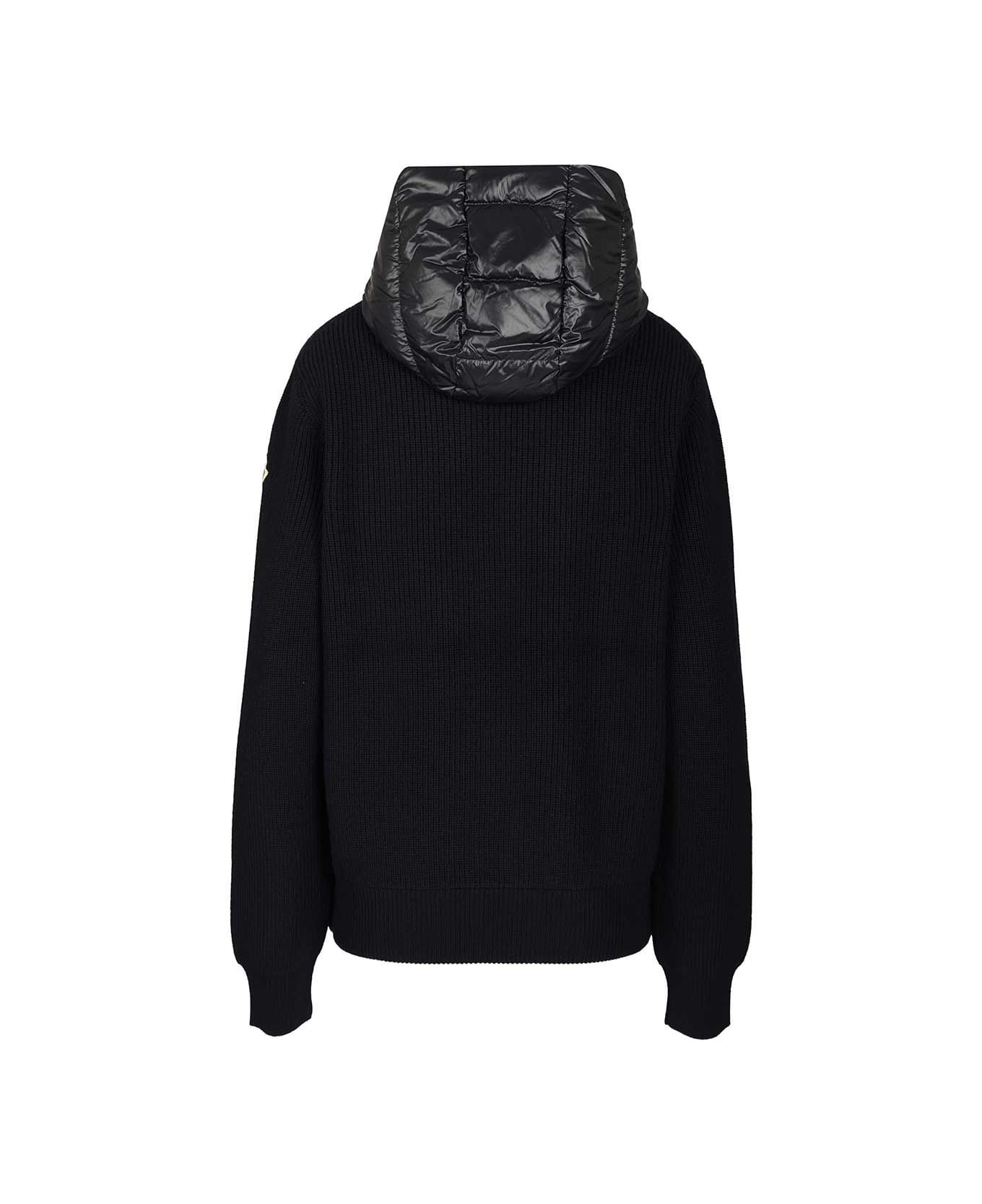 Moncler Padded Hoodie - BLUE