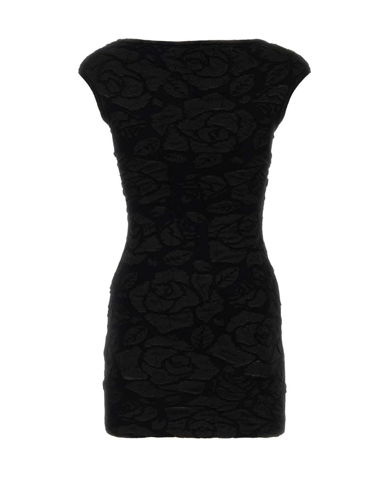 Blumarine Black Polyester Blend Mini Dress - NERO