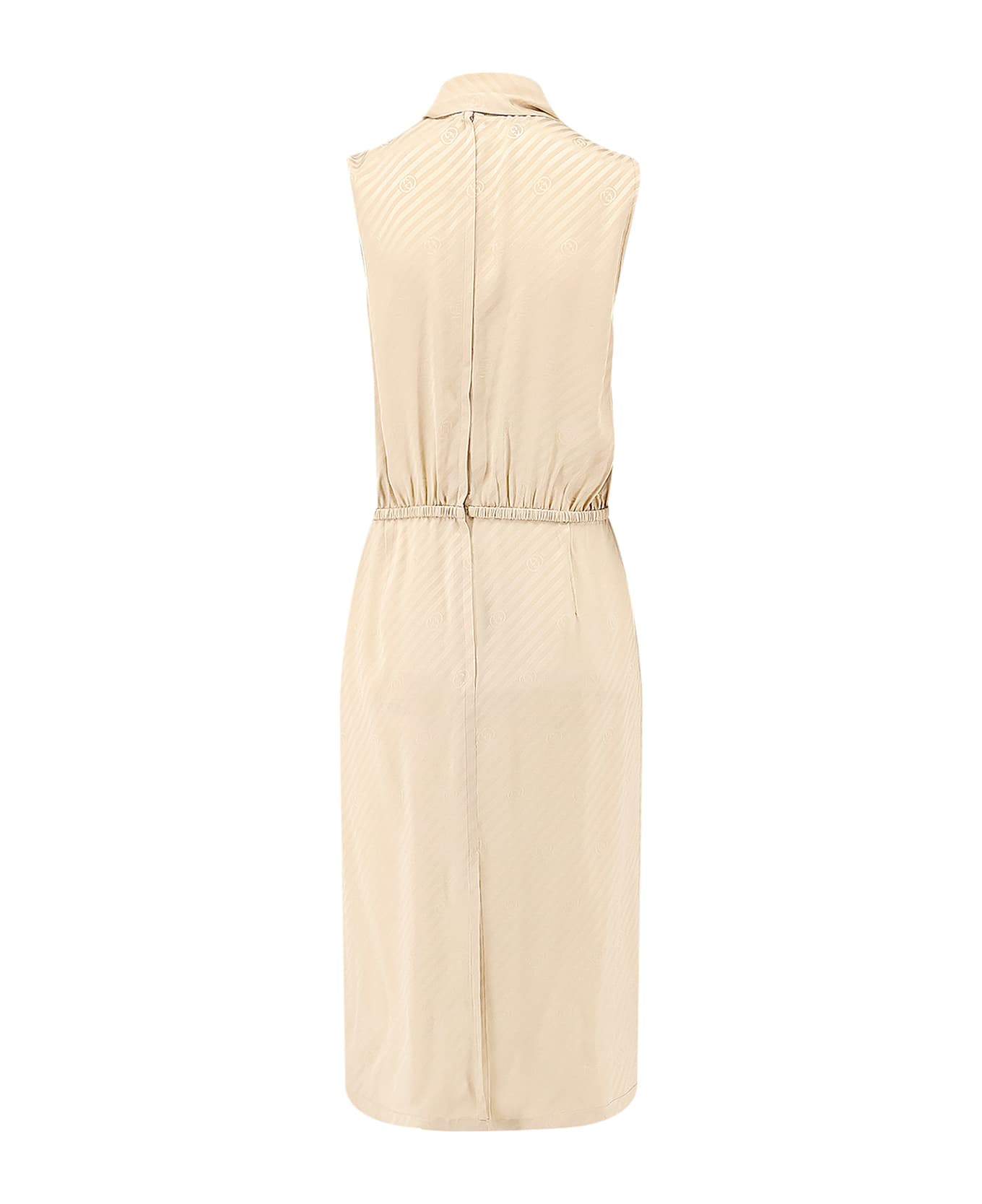 Gucci Silk Midi Dress - GARDENIA