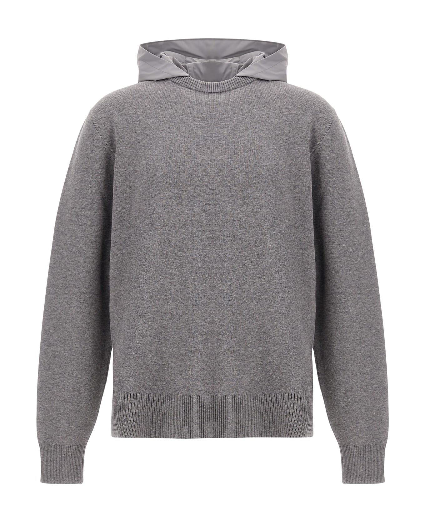 Herno Sweater Hooded Nylon - Grey