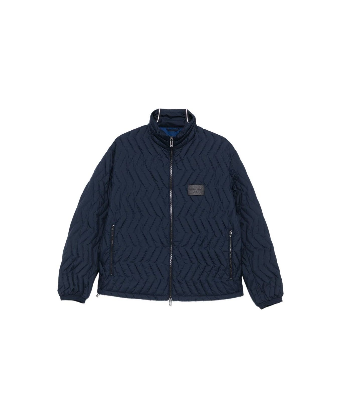 Emporio Armani Quilted Down Jacket - Blue
