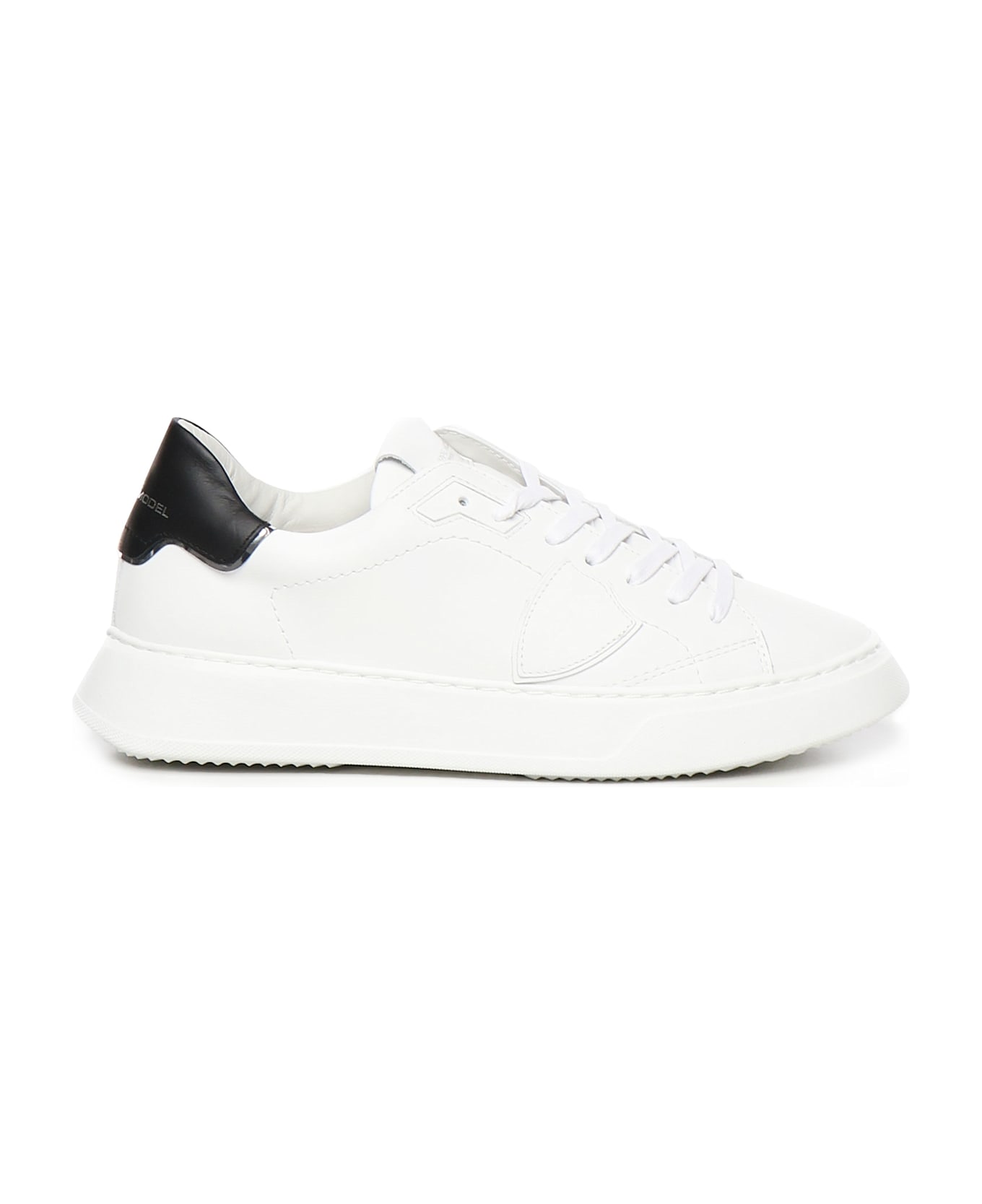 Philippe Model Temple Low Sneaker - WHITE, black
