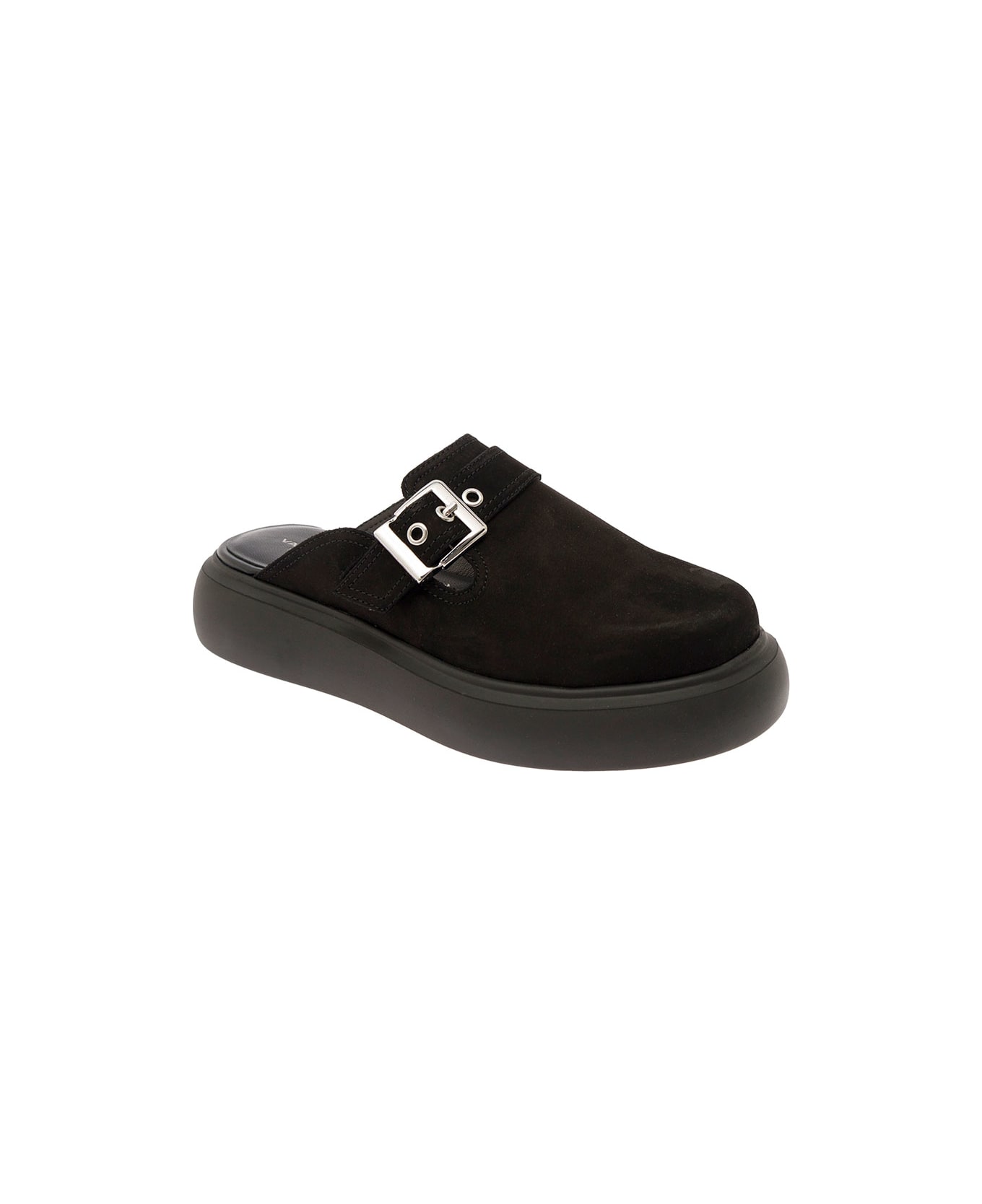Vagabond 'blenda' Mules With A Buckle In Leather Woman - Black フラットシューズ