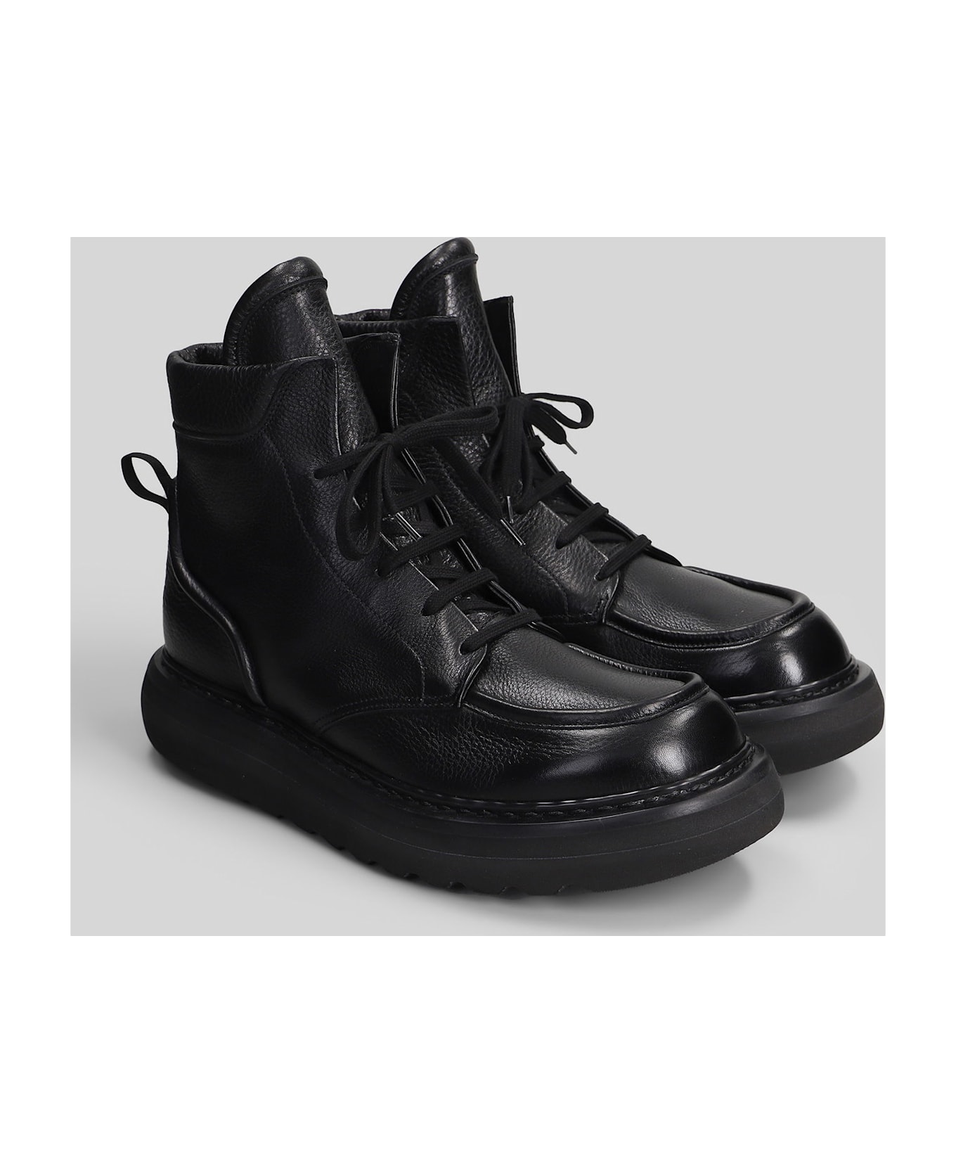 Premiata Ankle Boots In Black Leather - black