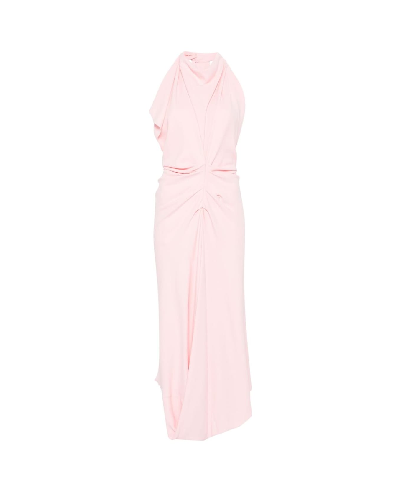 Victoria Beckham Abito Midi Con Sciarpa - Candy Floss