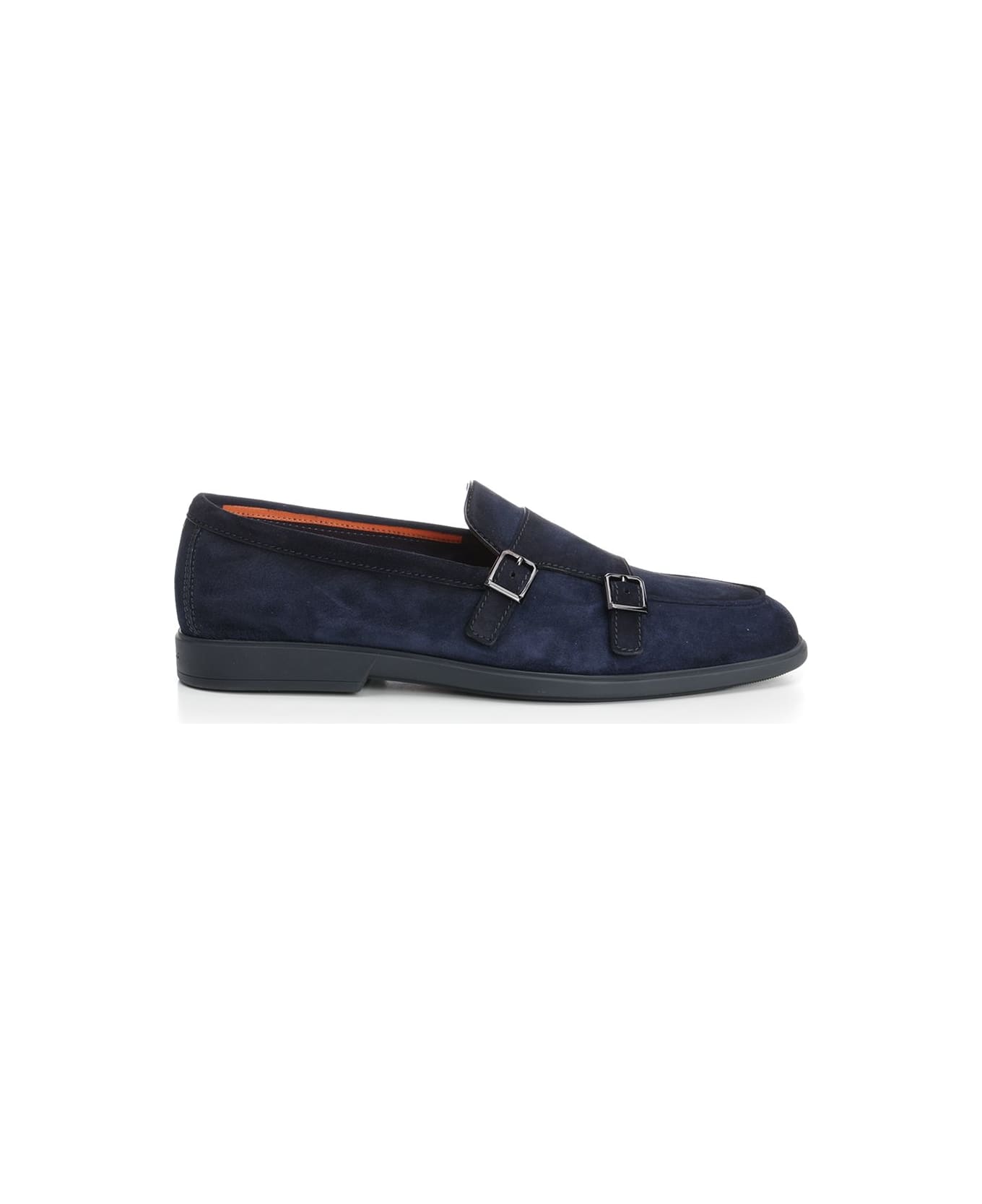 Santoni Double Buckle Loafers - Blue