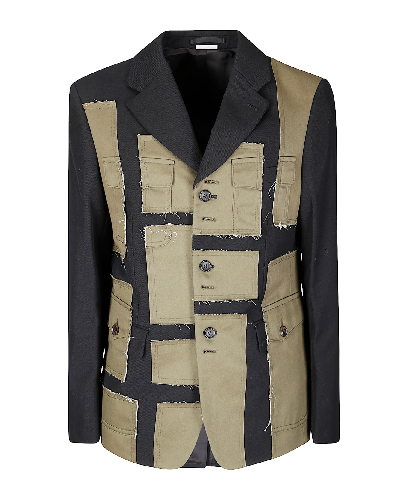 Comme Des Garçons Homme Plus Men
s Jacket - BLACK X KHAKI