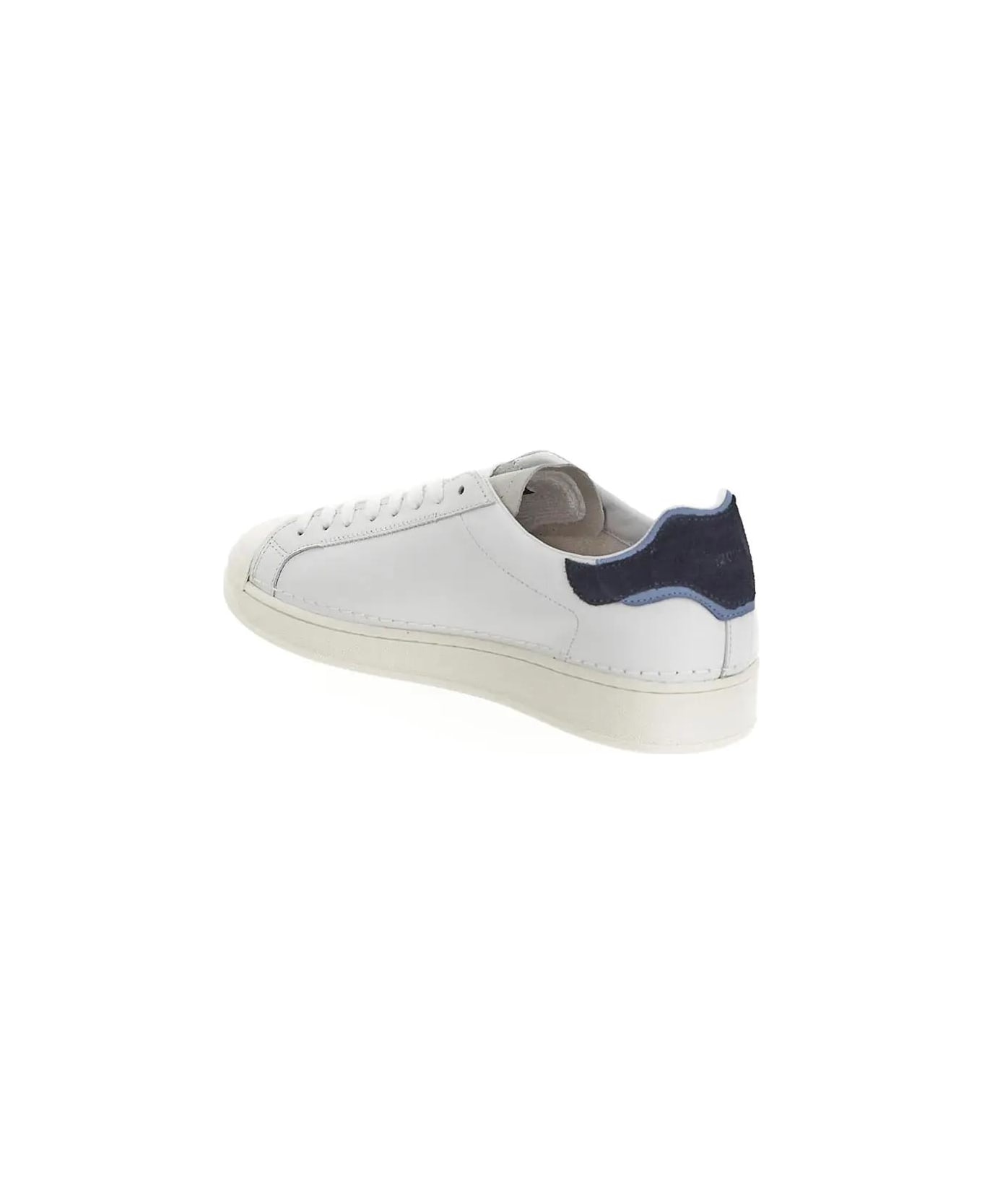 D.A.T.E. Leather Sneakers - Bianco / Blu