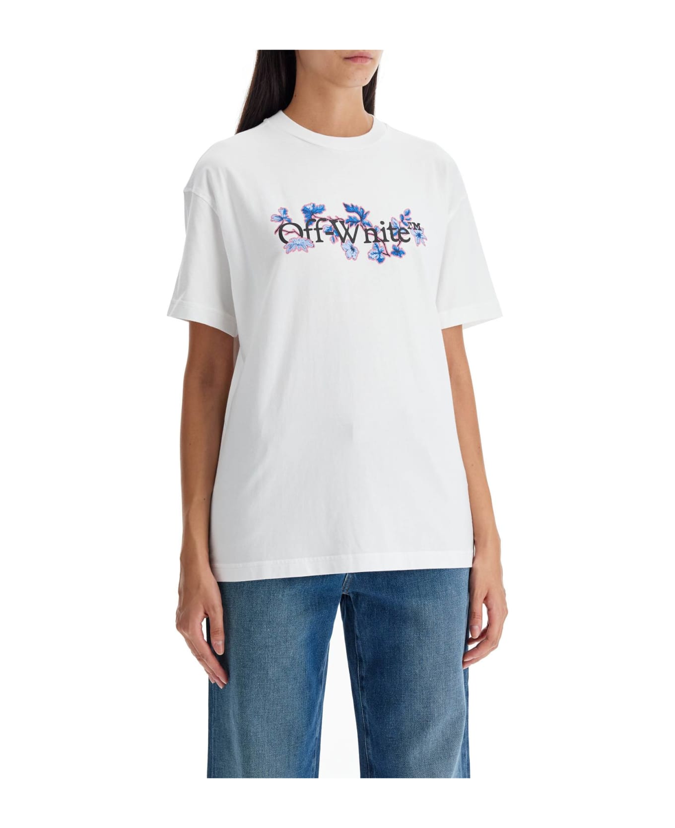 Off-White Flower Bookish T - WHITEMU