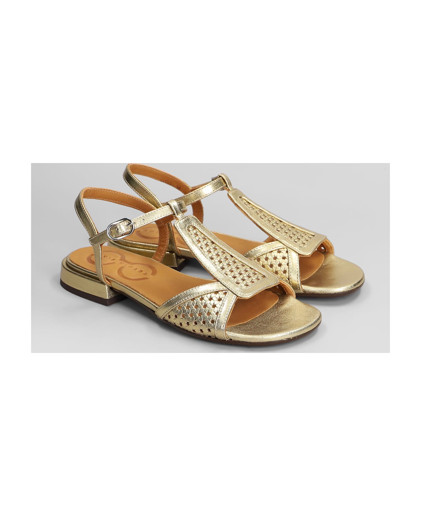 Chie Mihara Flats In Gold Leather - gold