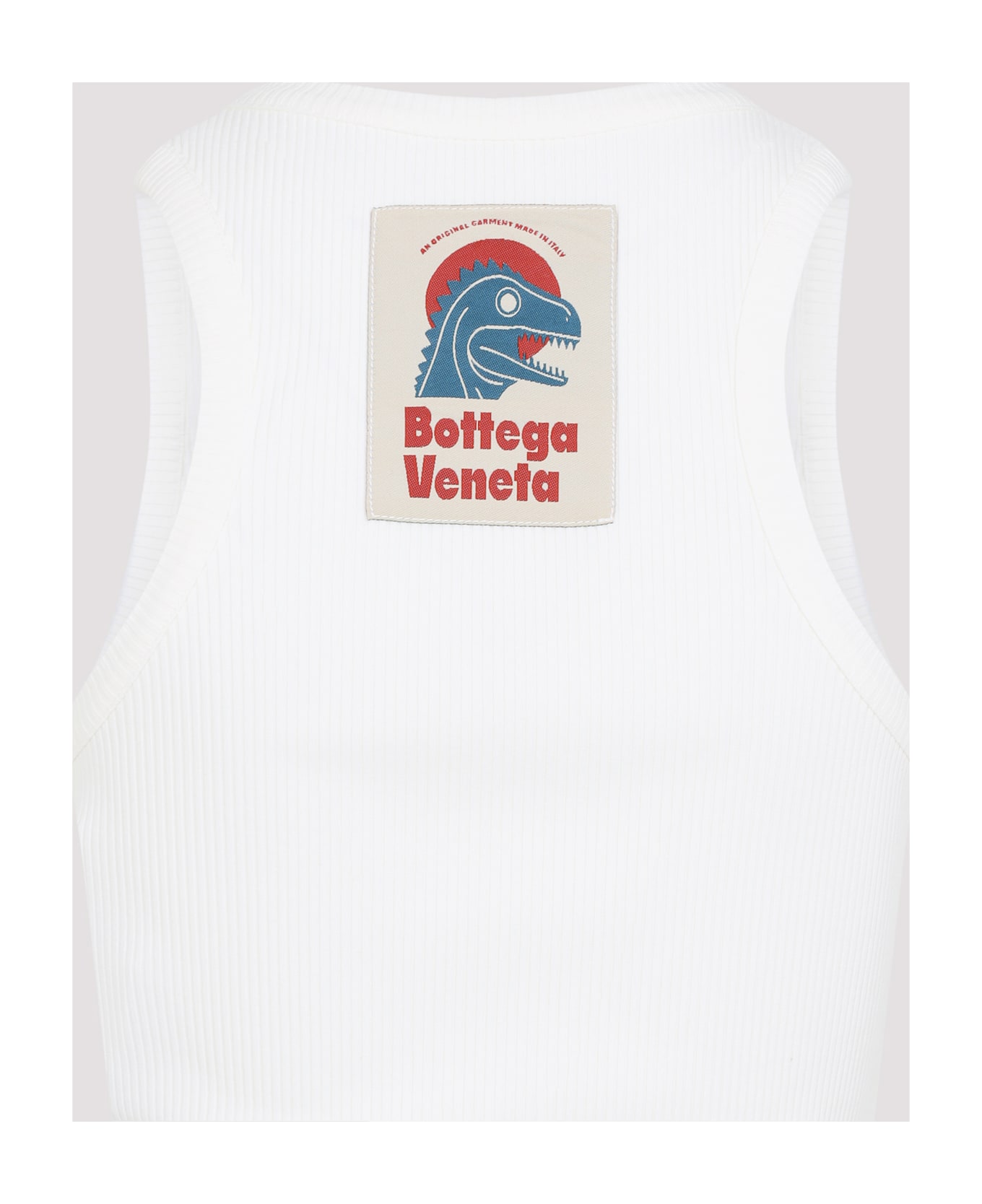 Bottega Veneta Cotton Ribbed Tank Top - Chalk