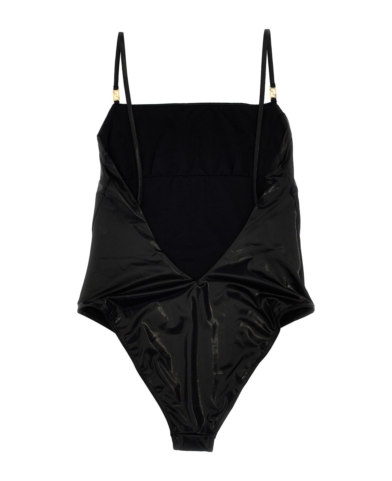 Versace 'greca' One-piece Swimsuit - Black  