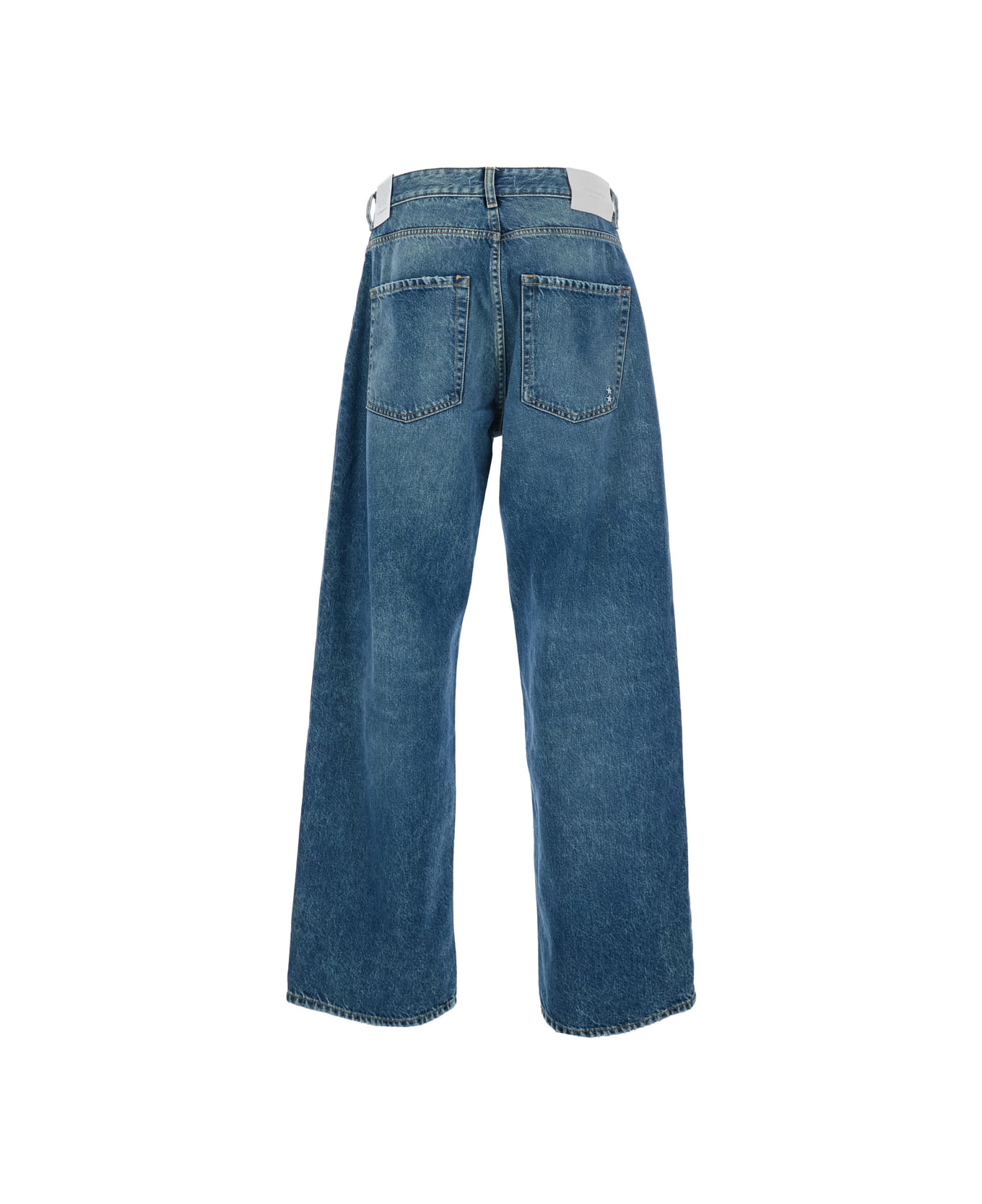 Icon Denim 
will
 Light-blue 5-pocket Jeans With Logo Patch In Cotton Denim Man - Light blue
