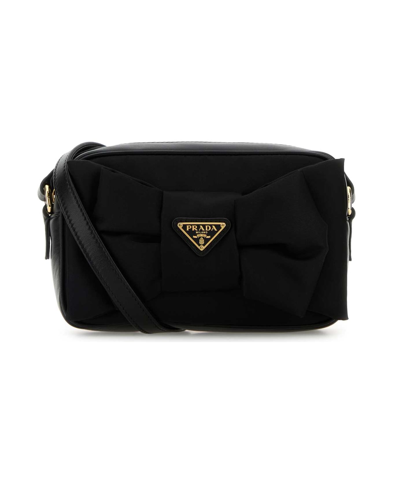 Prada Black Re-nylon And Nappa Leather Mini Crossbody Bag - NERO