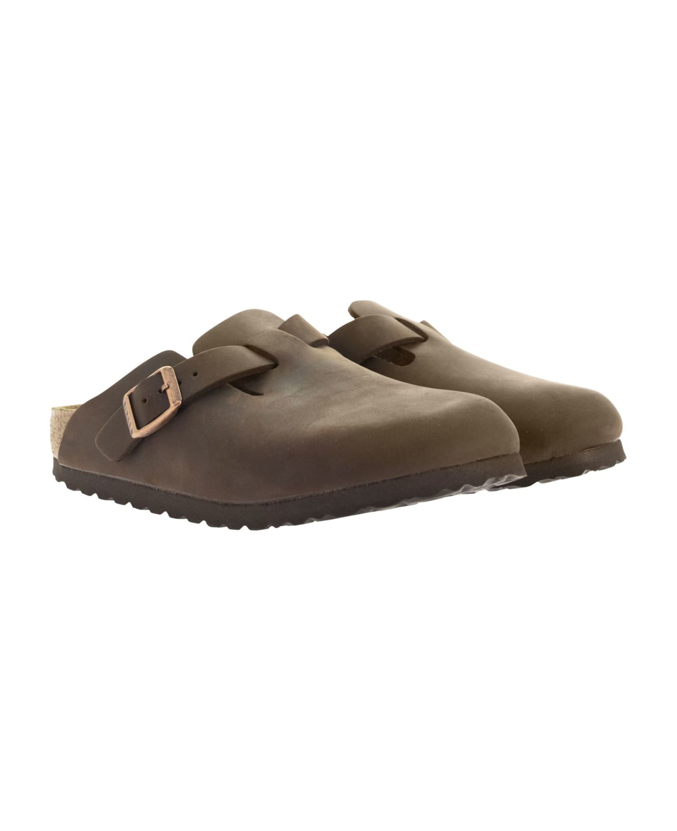Birkenstock Boston - Oiled Leather Sabot - Brown