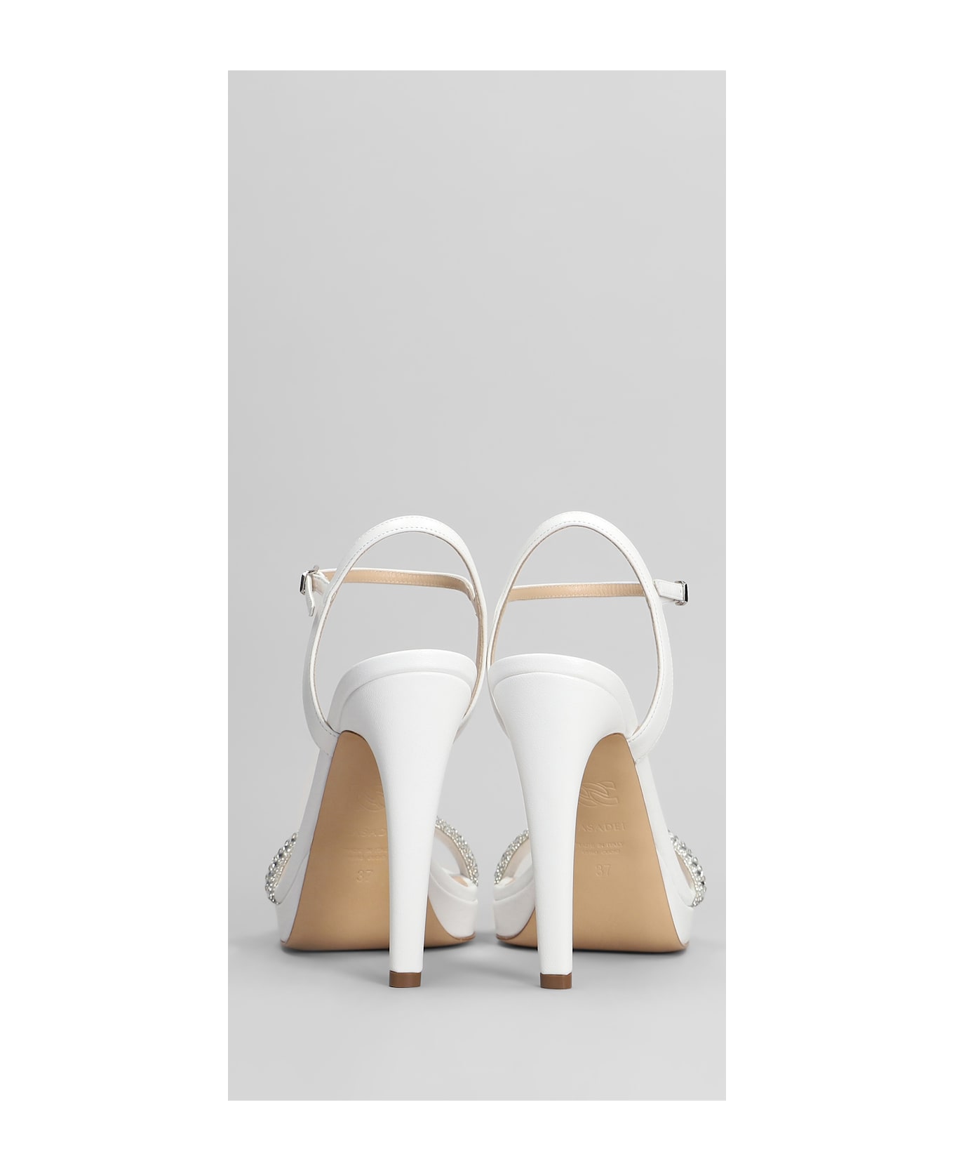 Casadei Sandals In White Leather - white