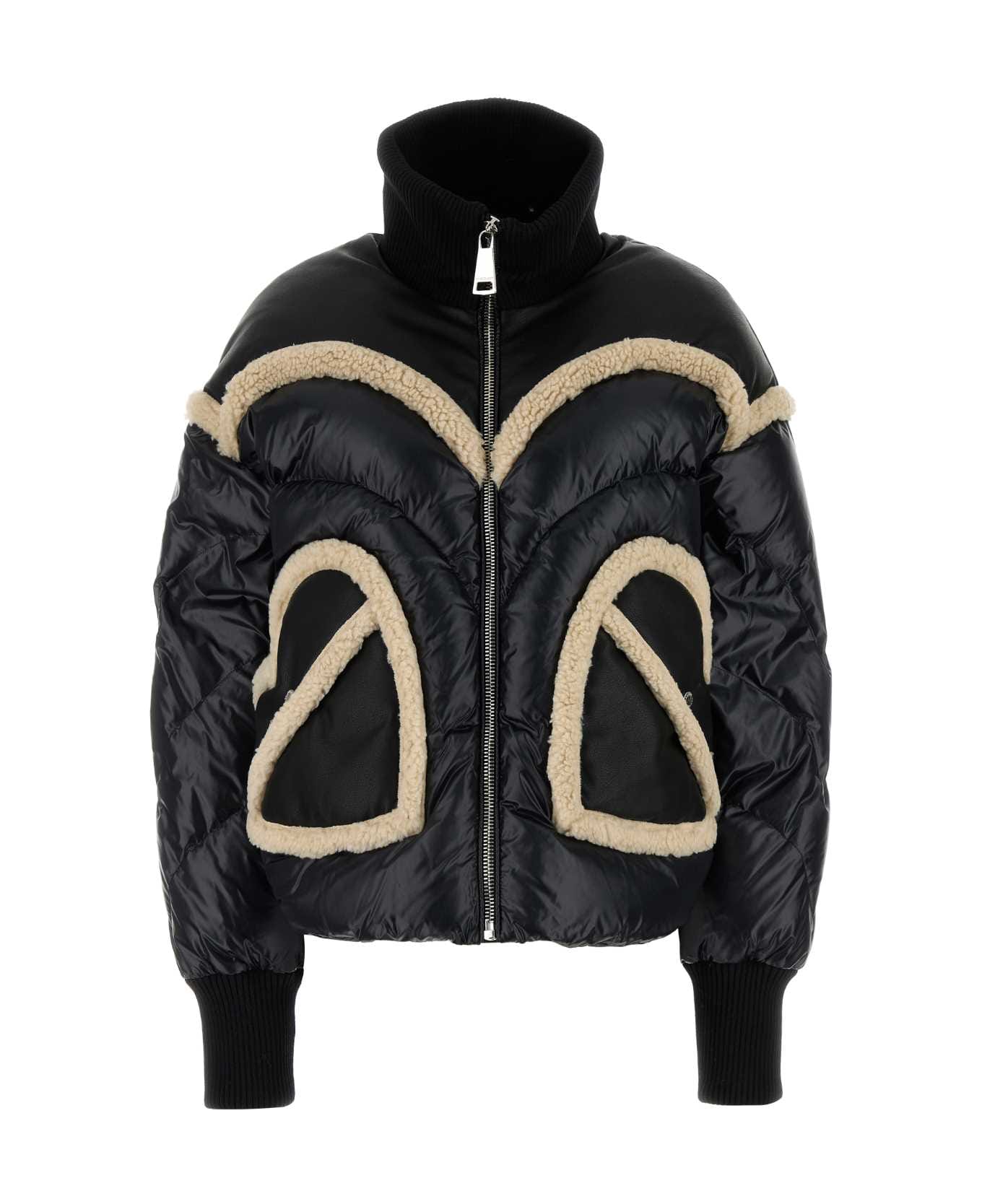 Khrisjoy Black Nylon Corazon Down Jacket - BLACK