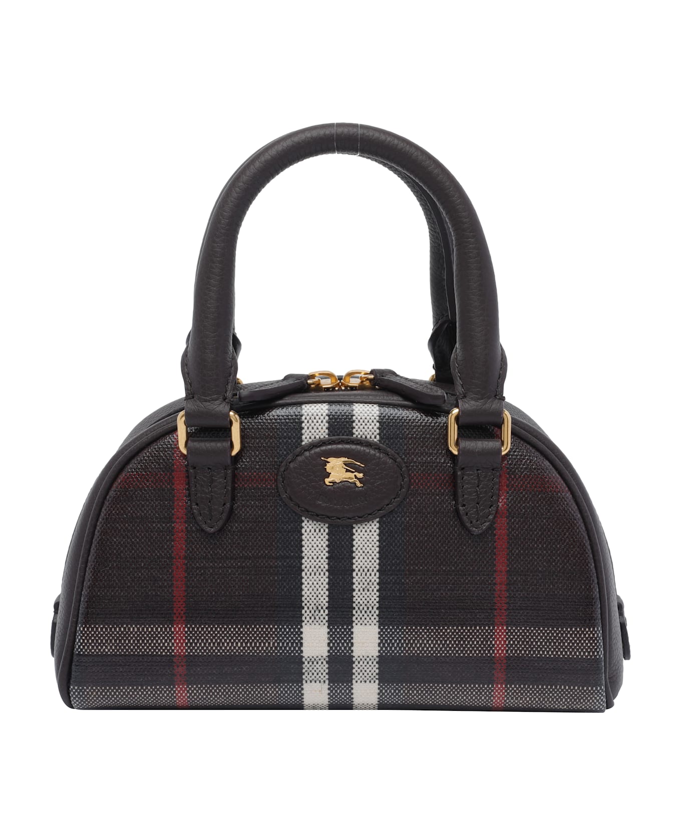 Burberry Mini Highlands Bowling Bag - Purple