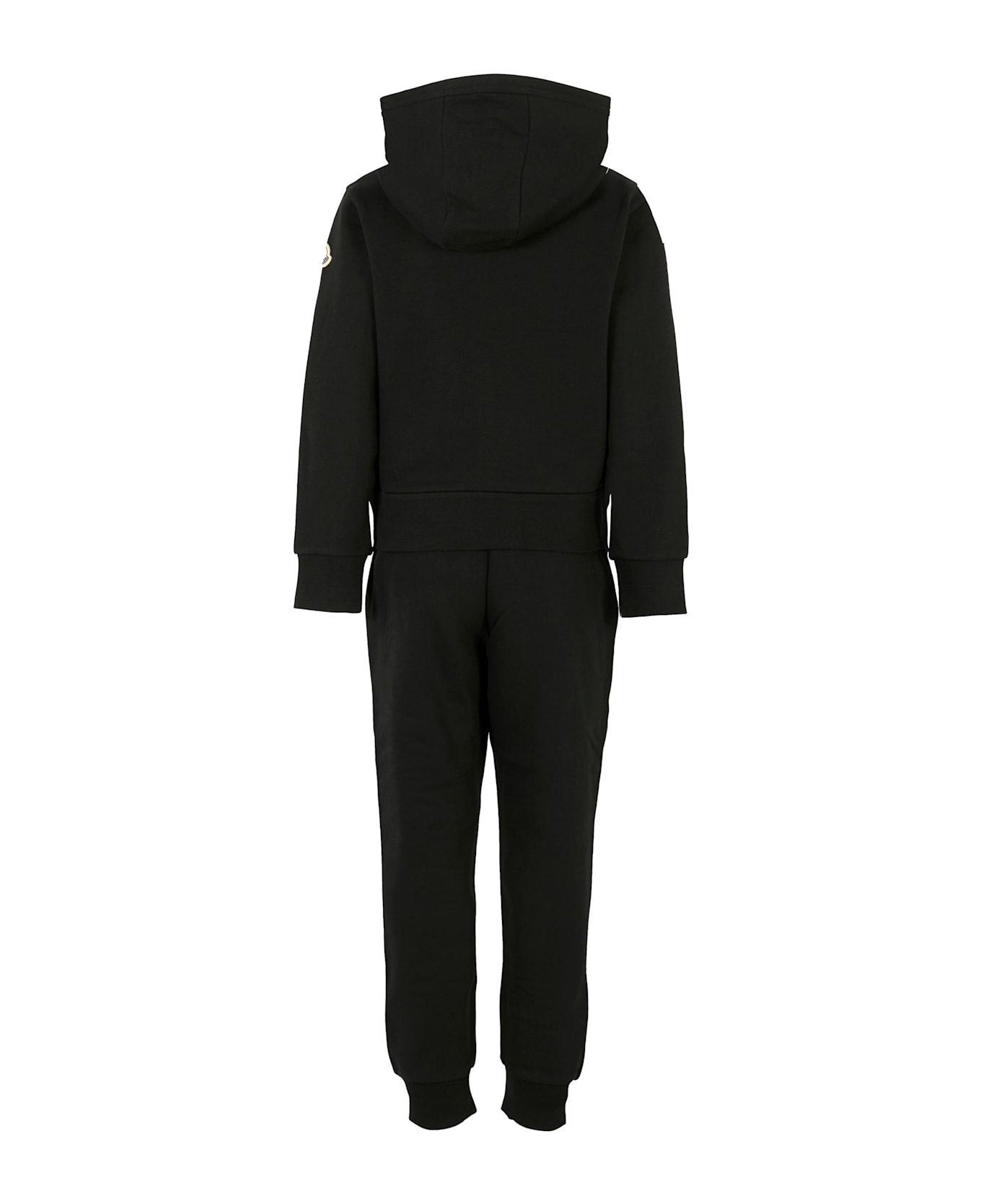 Moncler Black Suit For Boy With Logo - Black