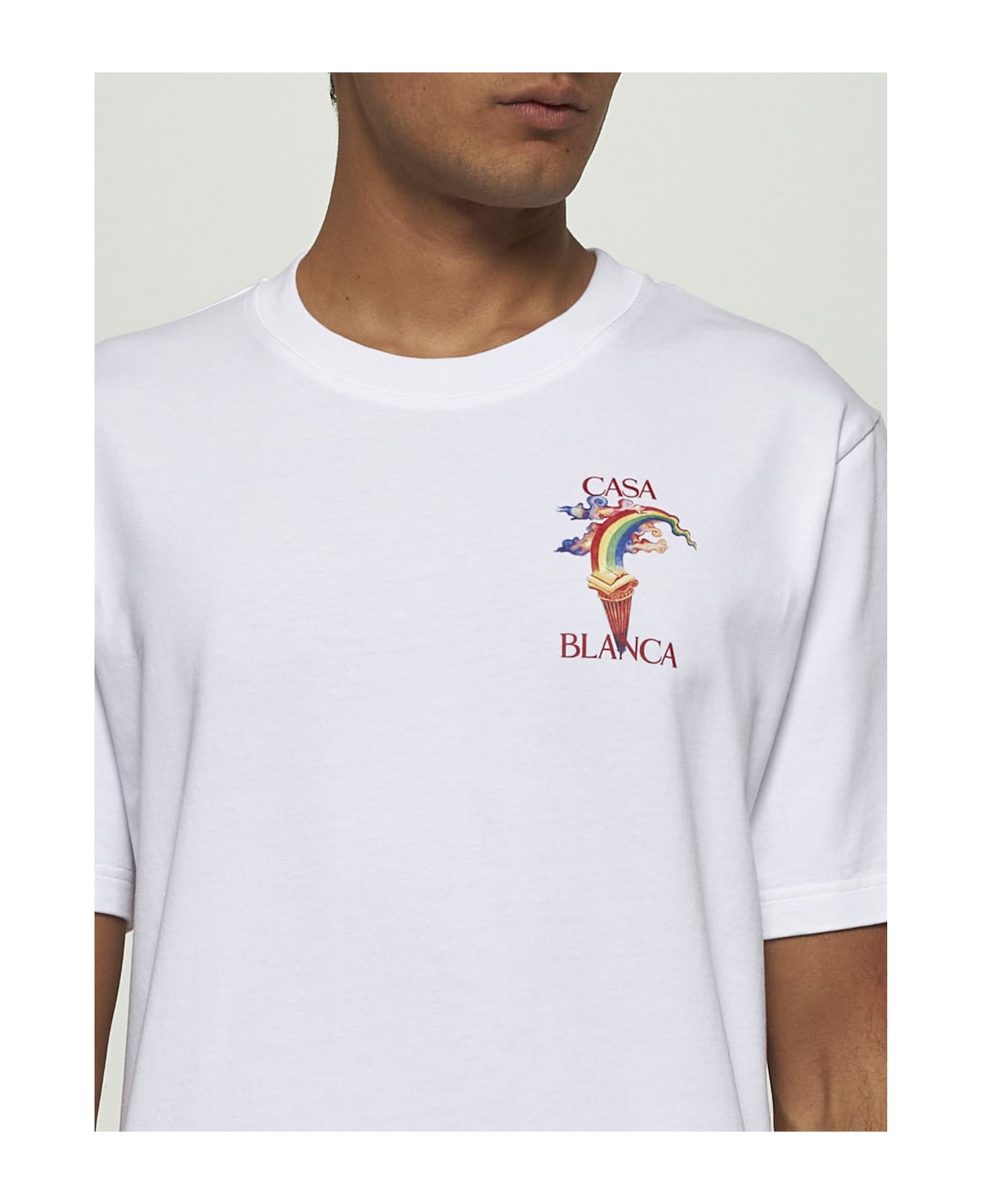 Casablanca White Nature Teacher T-shirt - WHITE