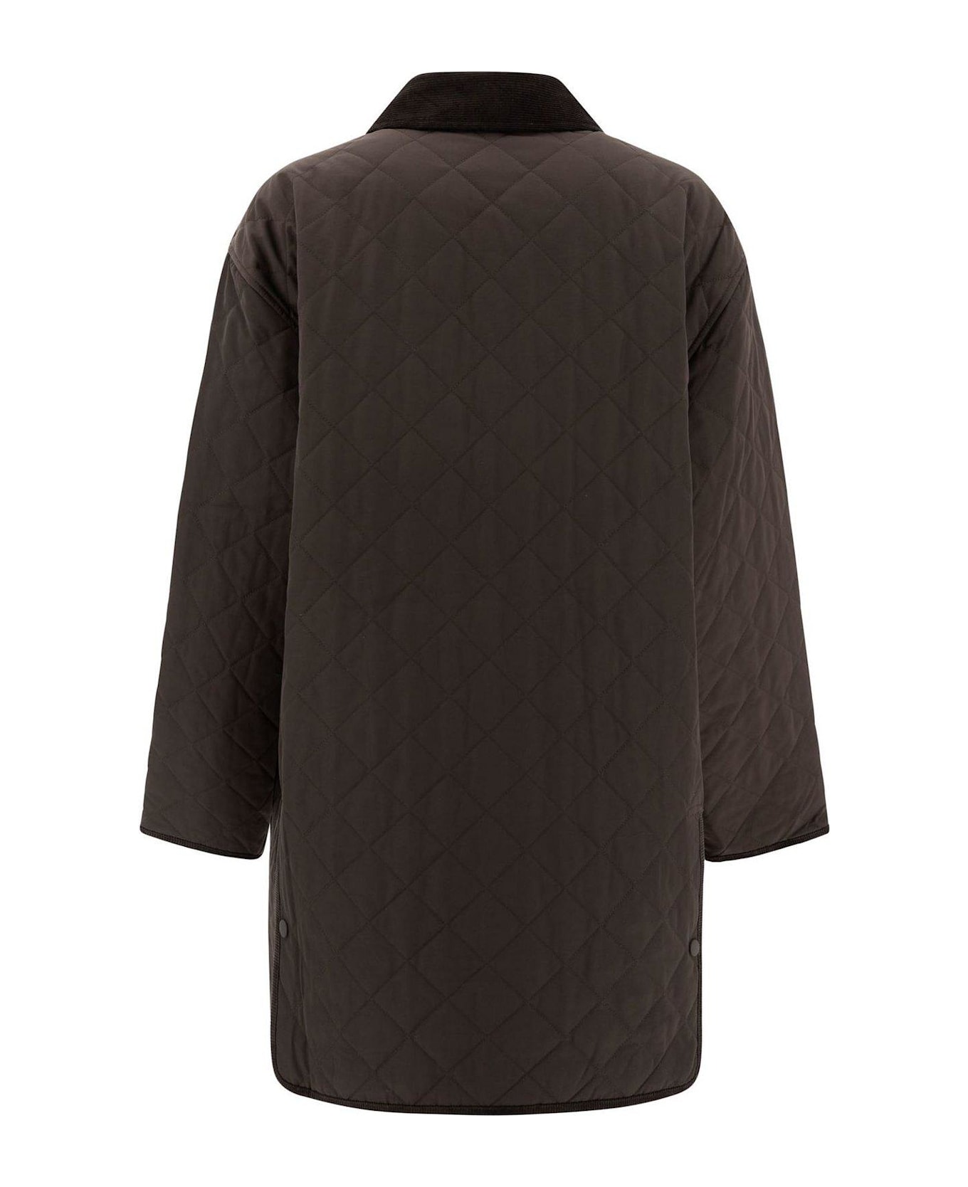 Totême Diamond-quilted Buttoned Jacket - ESPRESSO