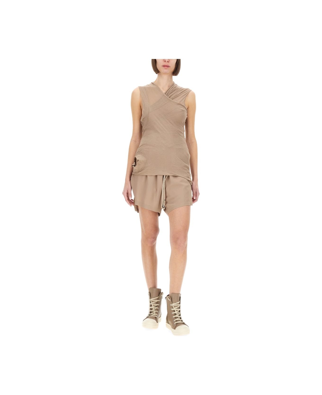 Rick Owens Top With Crossover - NUDE