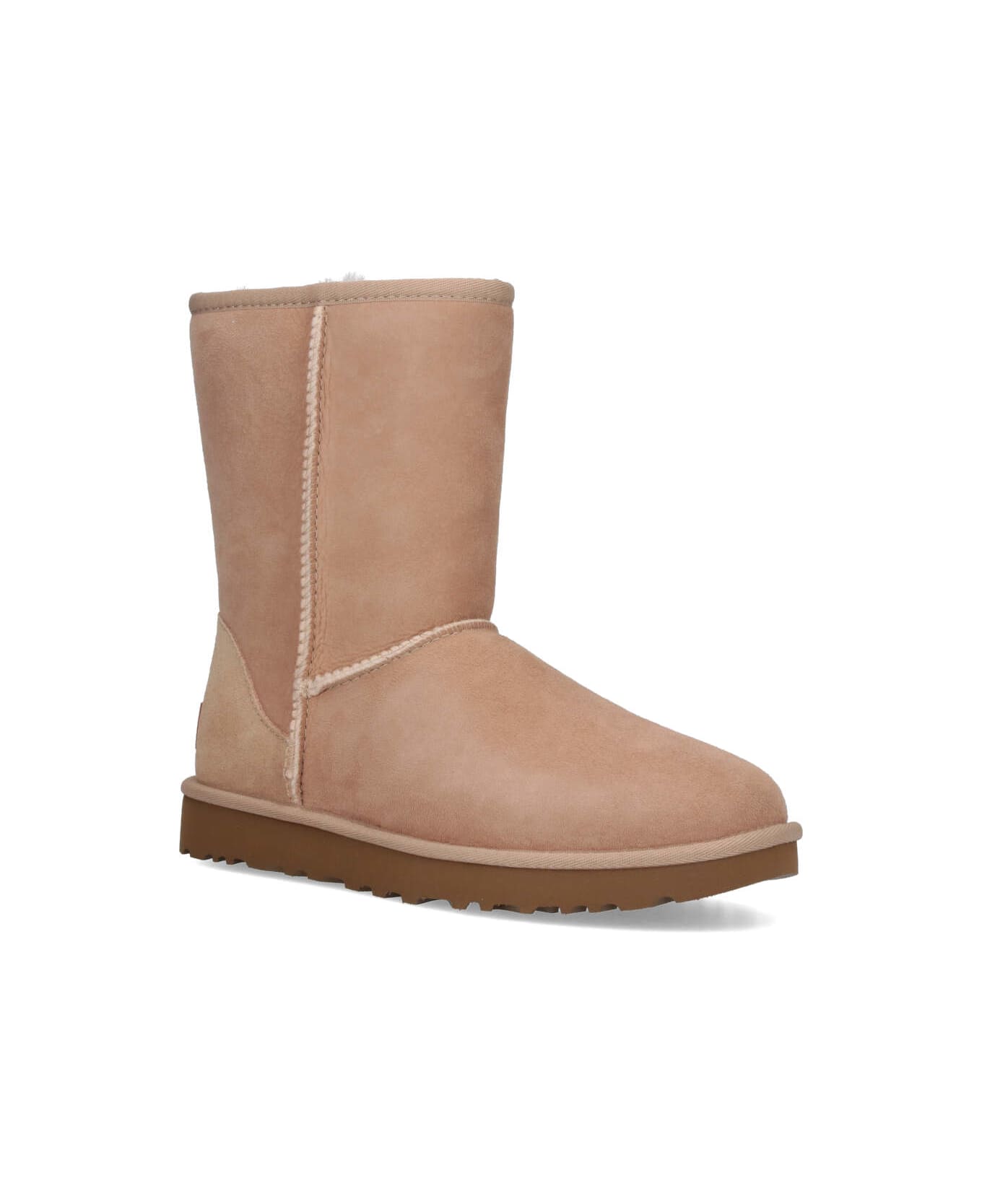 UGG 'classic Short Ii' Ankle Boots - Cream