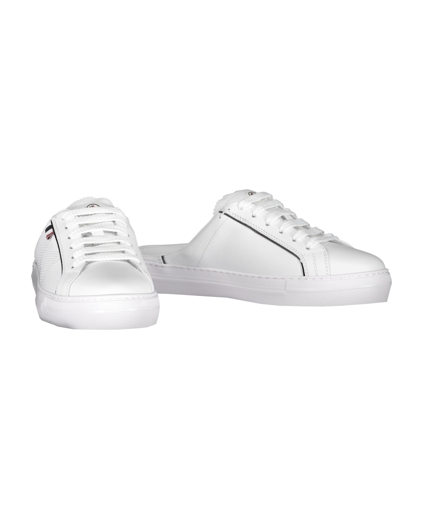 Moncler Ariel Slip Leather Slip-on Sneakers - White