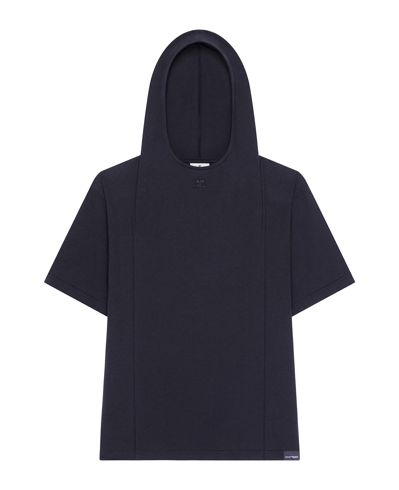 Courrèges Hooded T-shirt - Black