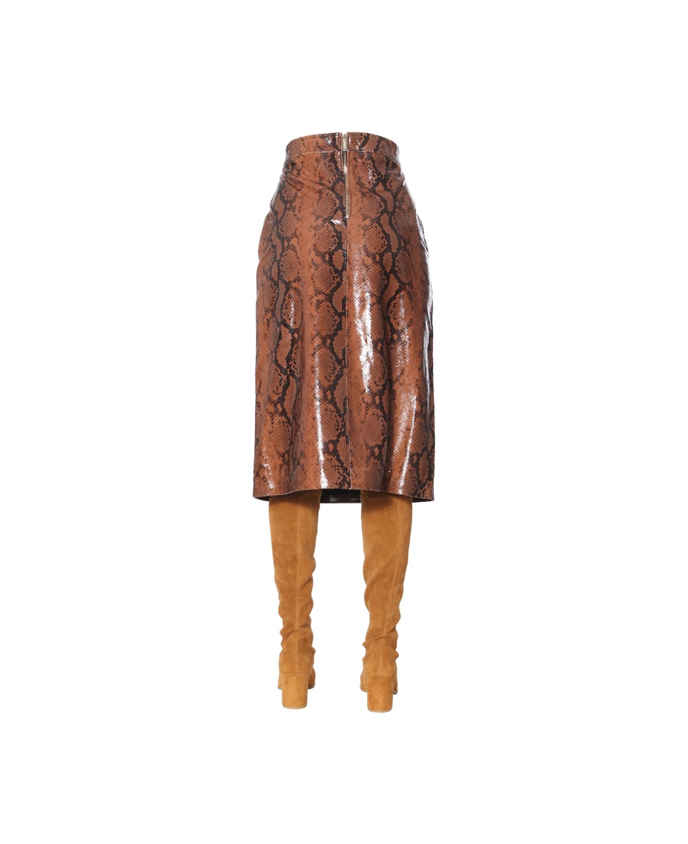 Dsquared2 Python Print Skirt - BROWN スカート