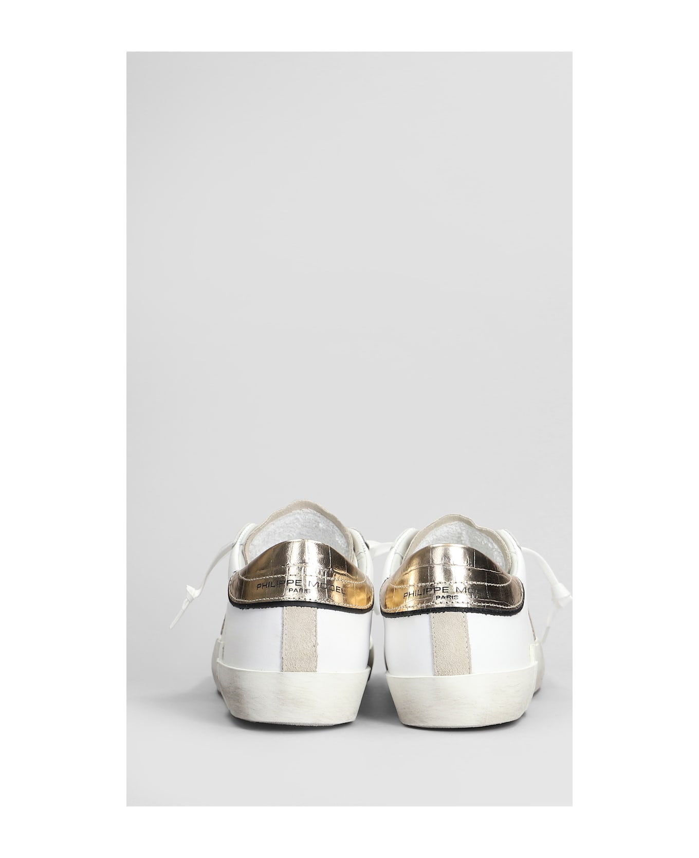 Philippe Model Prsx Low Sneakers In White Leather - white