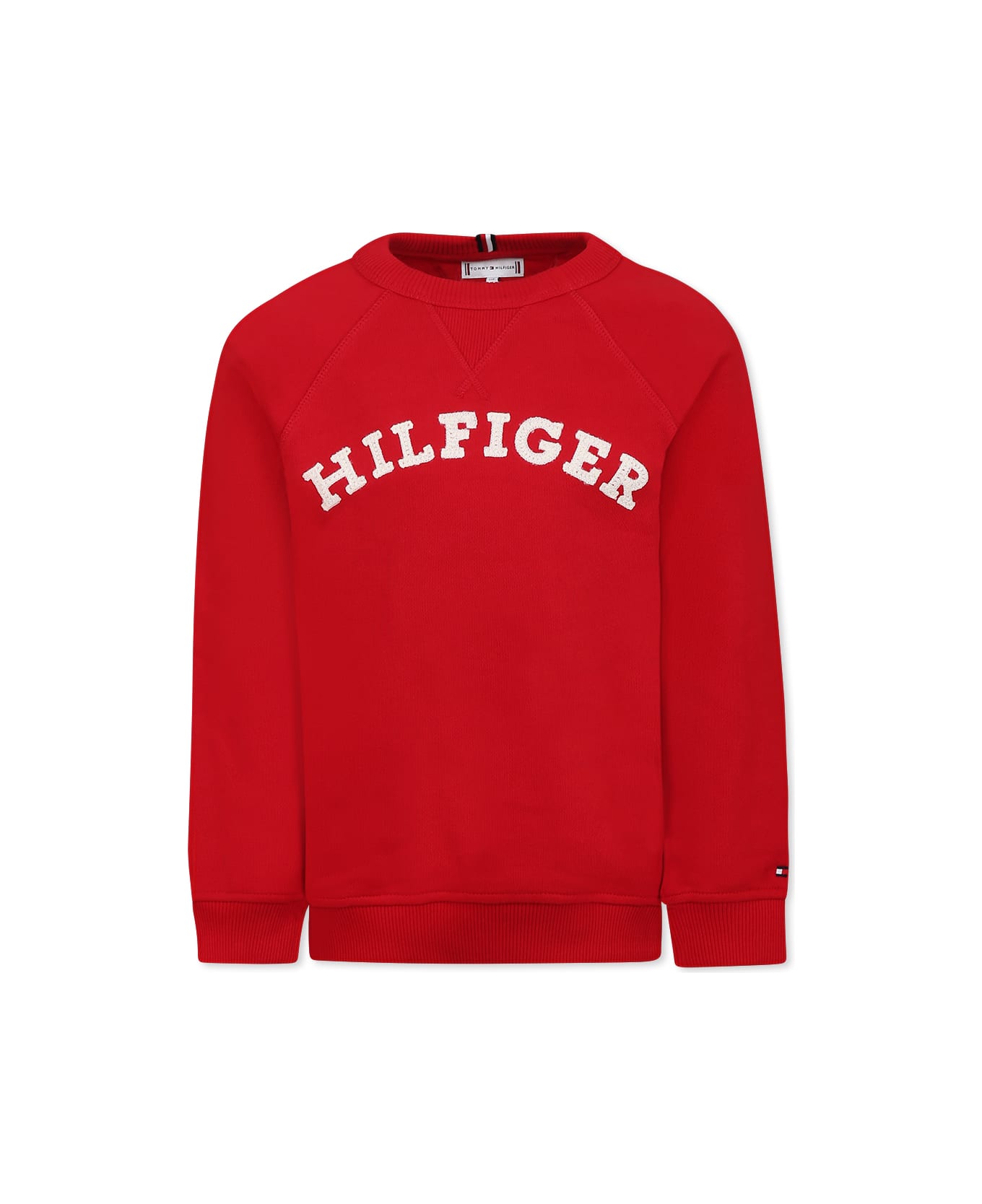 Tommy Hilfiger Burgundy Sweatshirt For Kids With Logo - Bordeaux