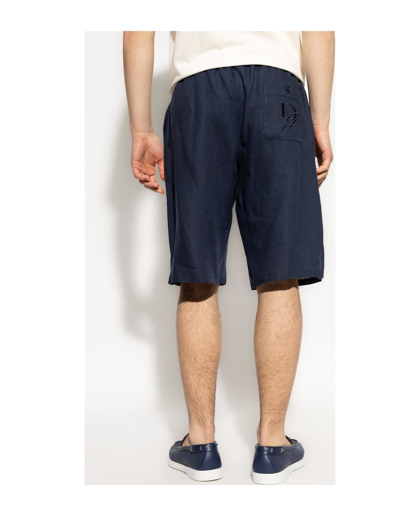 Dolce & Gabbana Linen Shorts - Blue