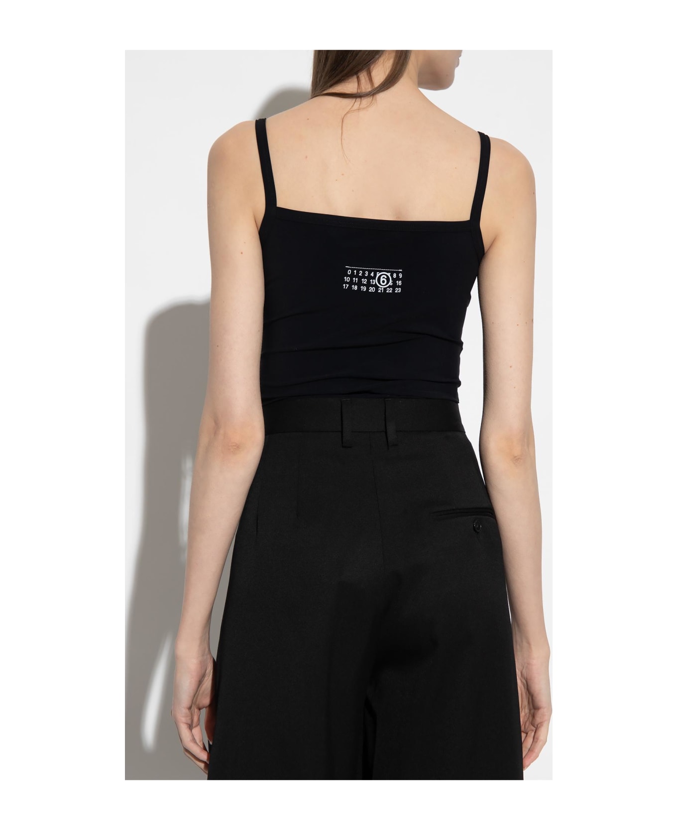 MM6 Maison Margiela Bodysuit With Shoulder Straps - Black