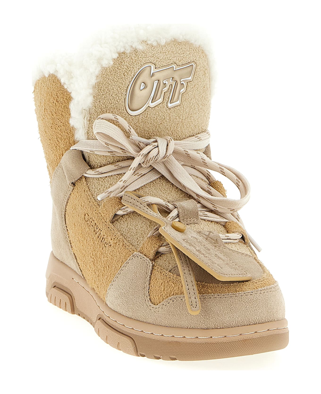Off-White 'winter' Ankle Boots - Beige