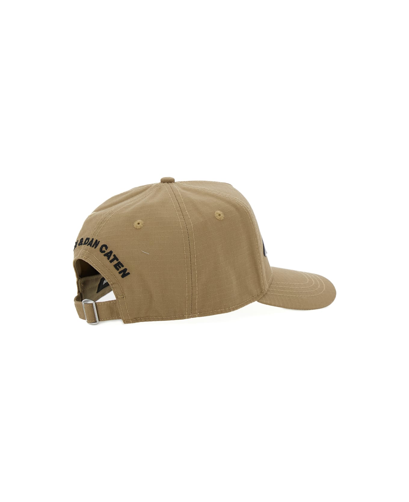 Dsquared2 
gabardine
 Brown Baseball Cap With Maxi Logo Lettering On The Front In Cotton Man - Brown