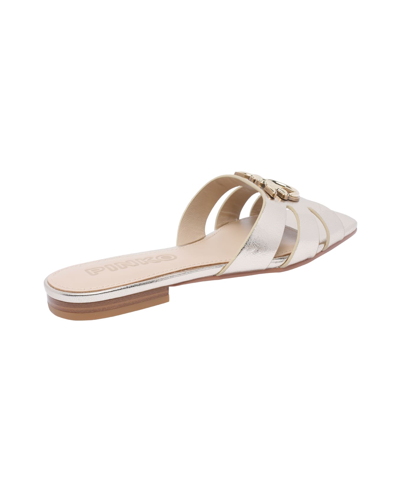 Pinko Madi Flat Sandals - Golden