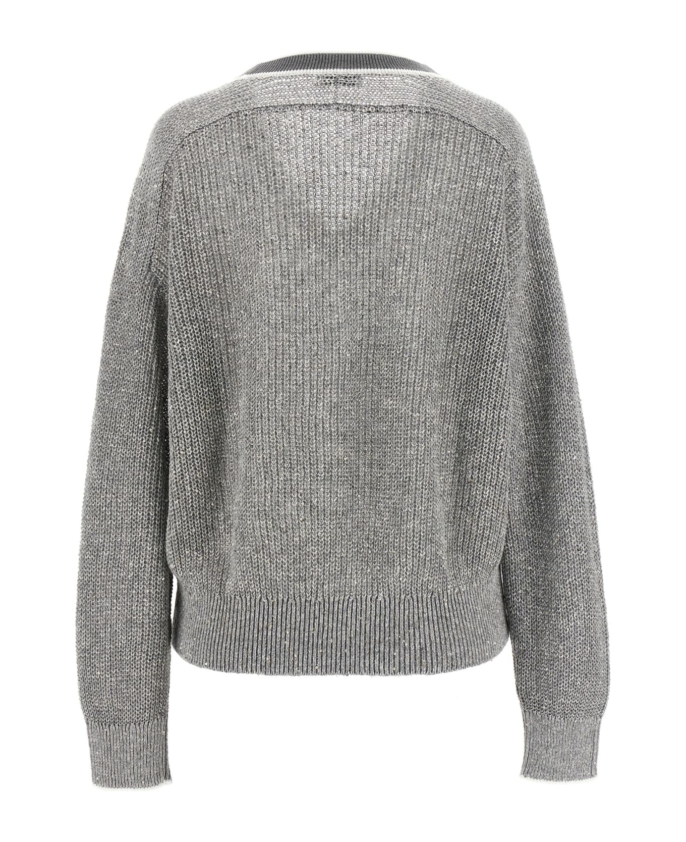 Brunello Cucinelli V-neck Sweater - Gray