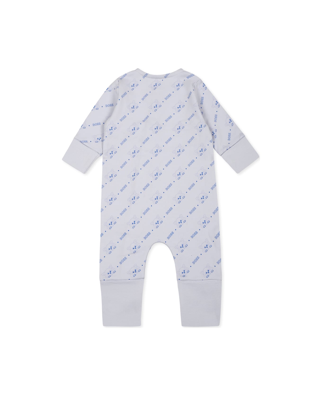Hugo Boss Light Blue Babygrow Set For Baby Boy With Logo - Light Blue