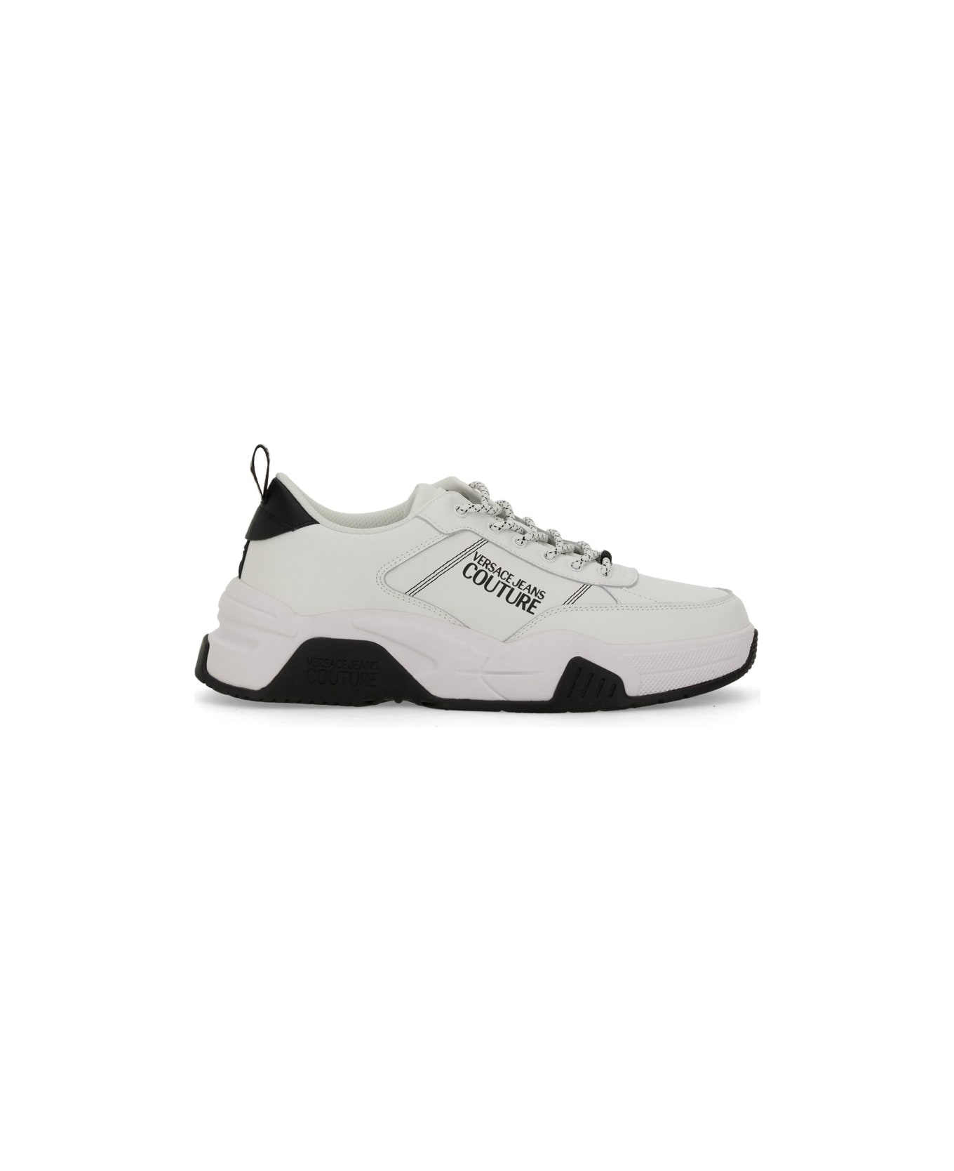 Versace Jeans Couture Sneaker With Logo - WHITE