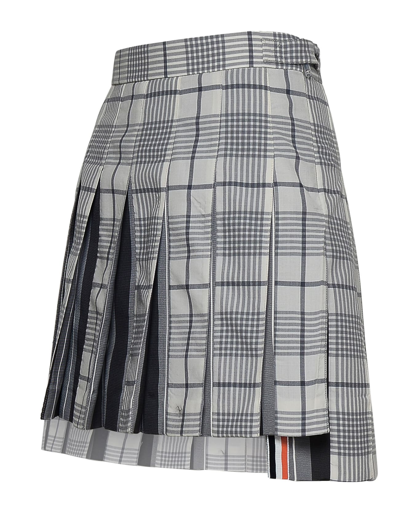 Thom Browne Gray Wool Blend Miniskirt - Grey