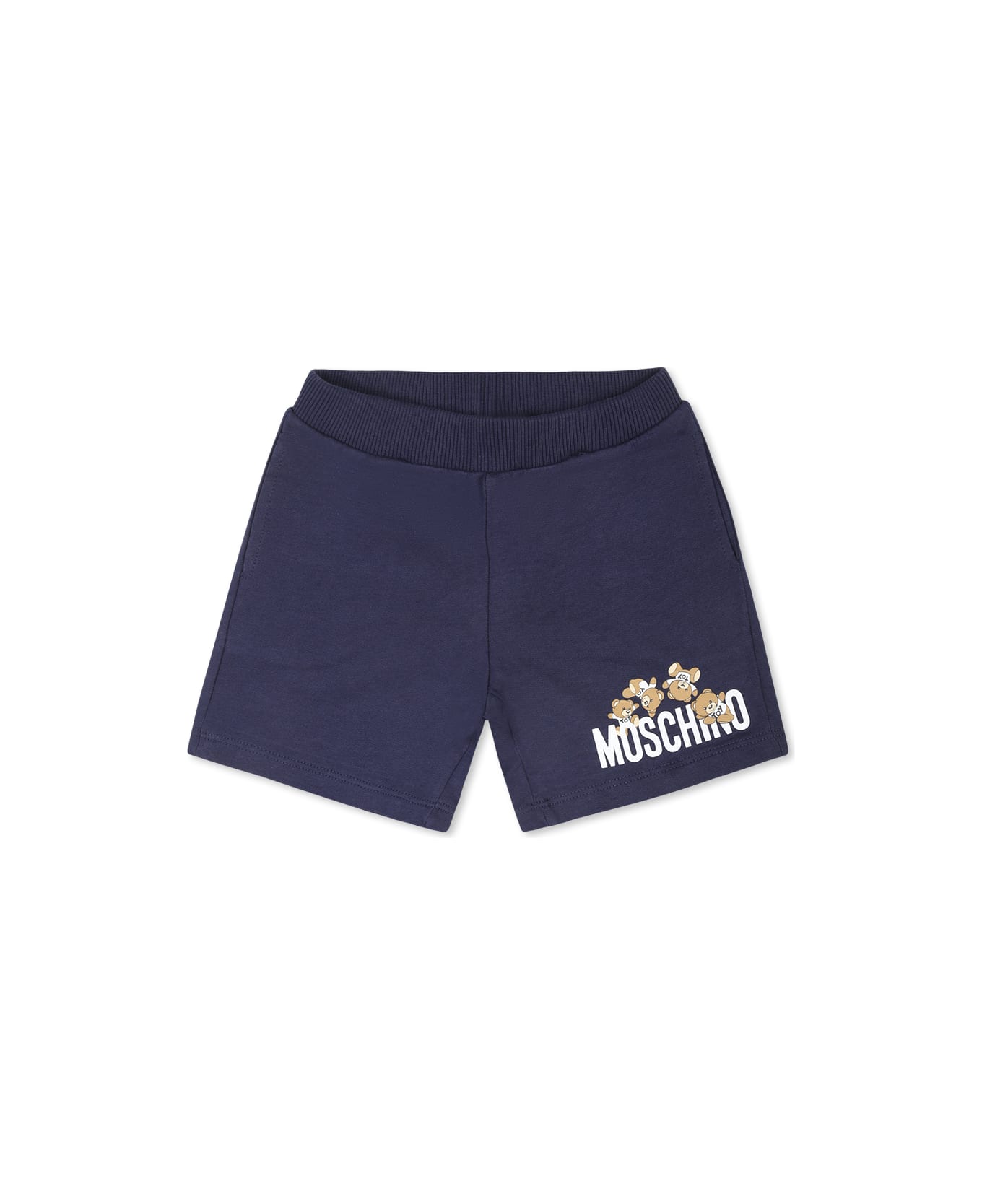 Moschino Blue Shorts For Baby Boy With Teddy Bear - Blue