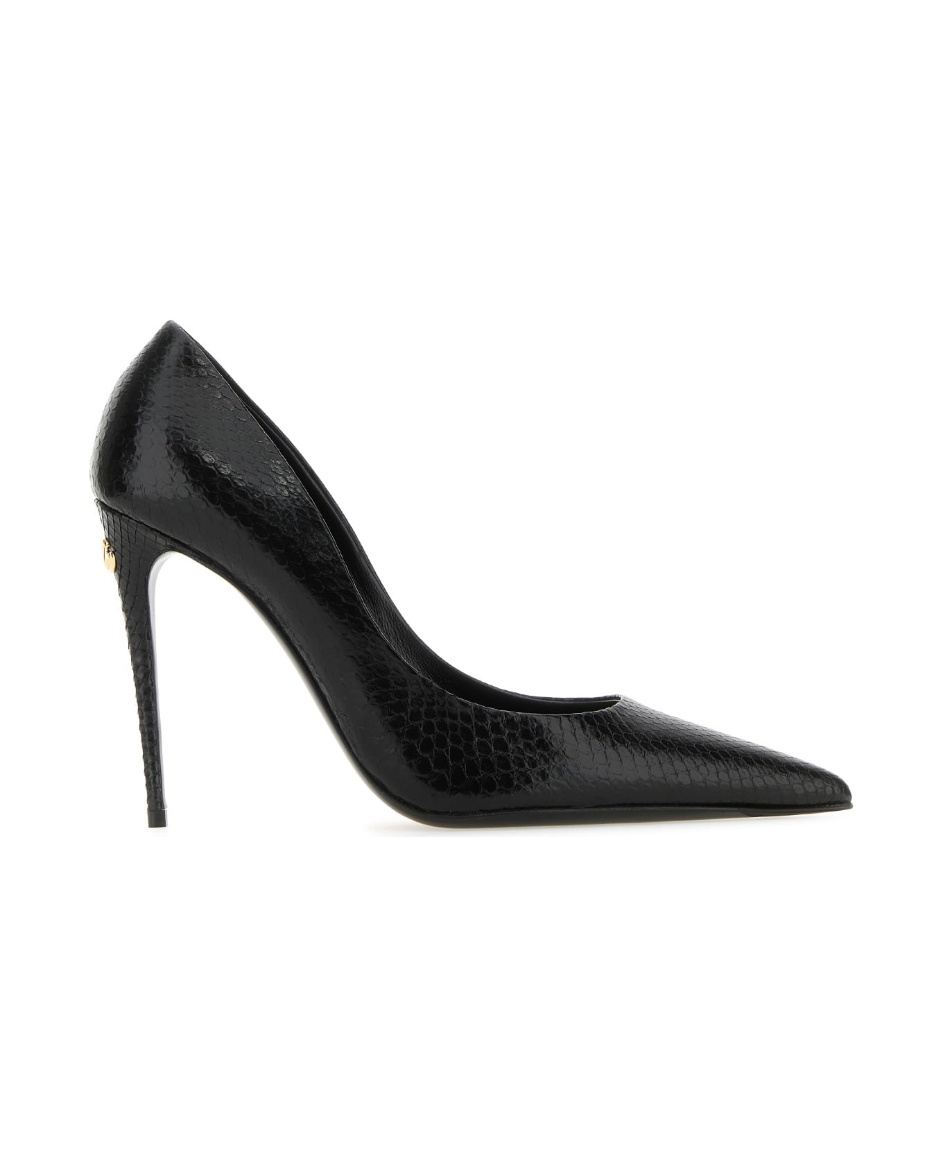 Dolce & Gabbana Black Python Pumps - BLACK