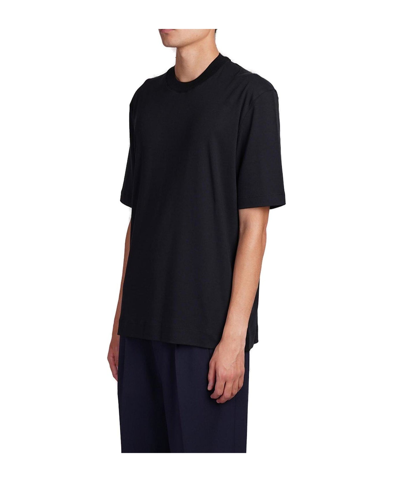 Zegna Crewneck Straight Hem T-shirt