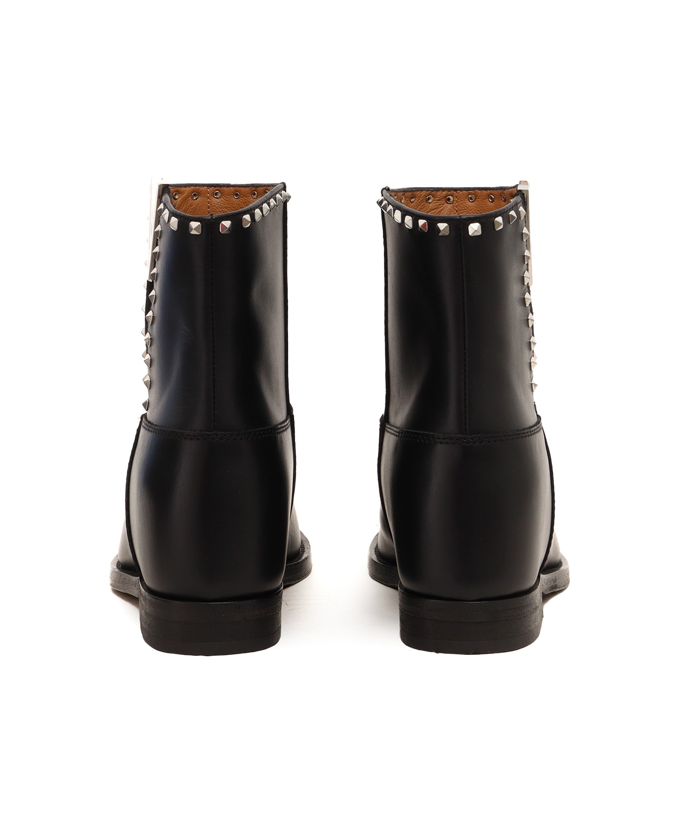 Via Roma 15 Boots With Studs - BLACK
